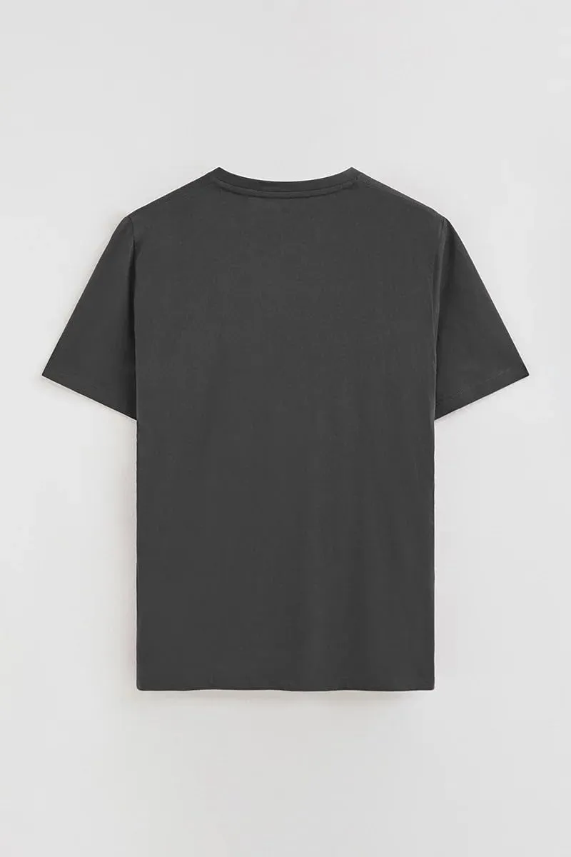 Polo Club Maglietta Basic in Cotone con Logo Ricamato Uomo - Asfalto - immagine 6