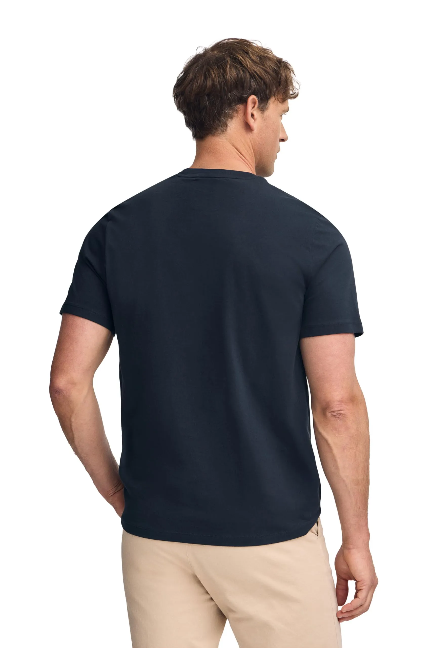 Polo Club Maglietta Basic Blu in Cotone con Logo Ricamato Uomo - immagine 4