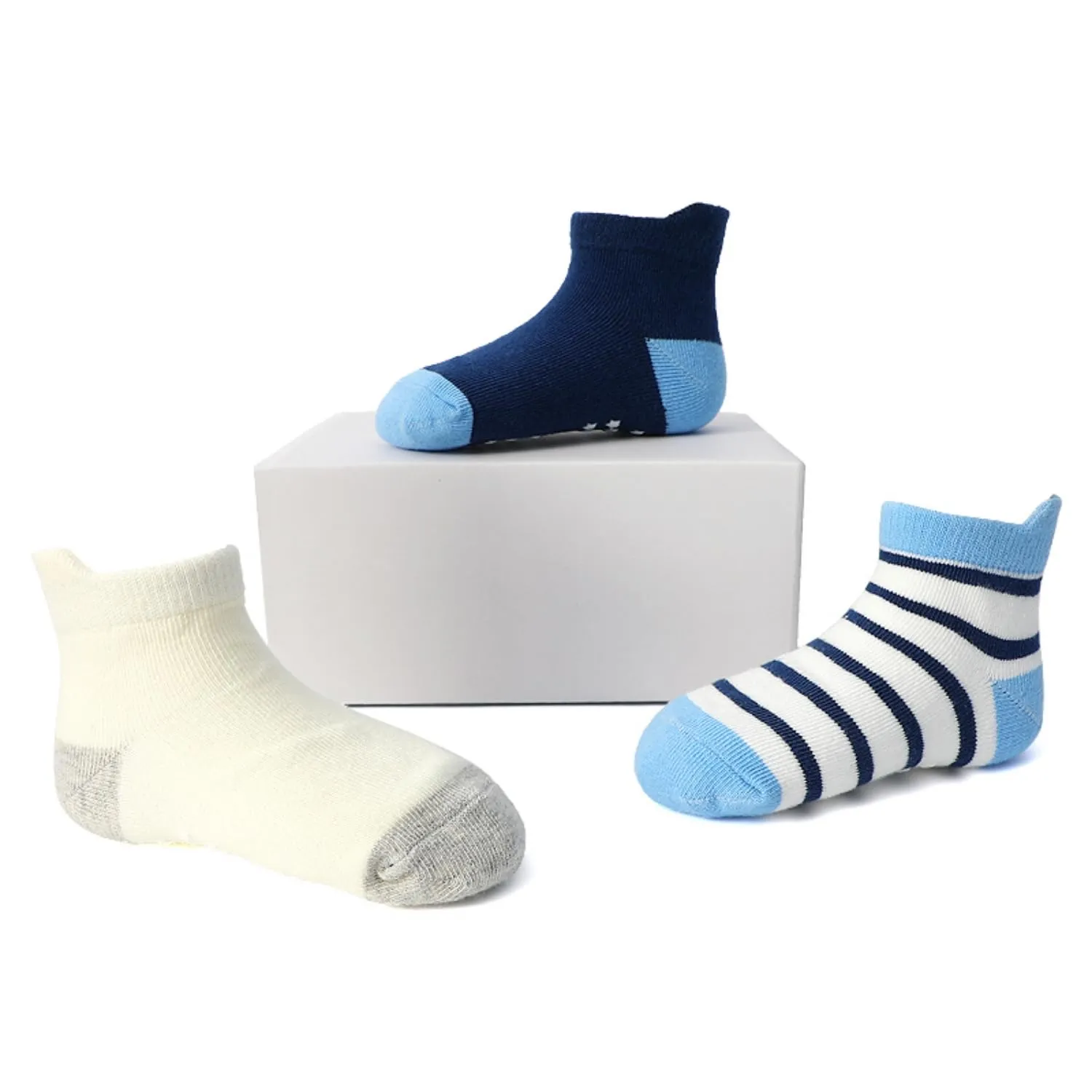 HaimoBurg Calze Antiscivolo in Cotone per Bambini, 12 Paia, 1-5 Anni - immagine 4