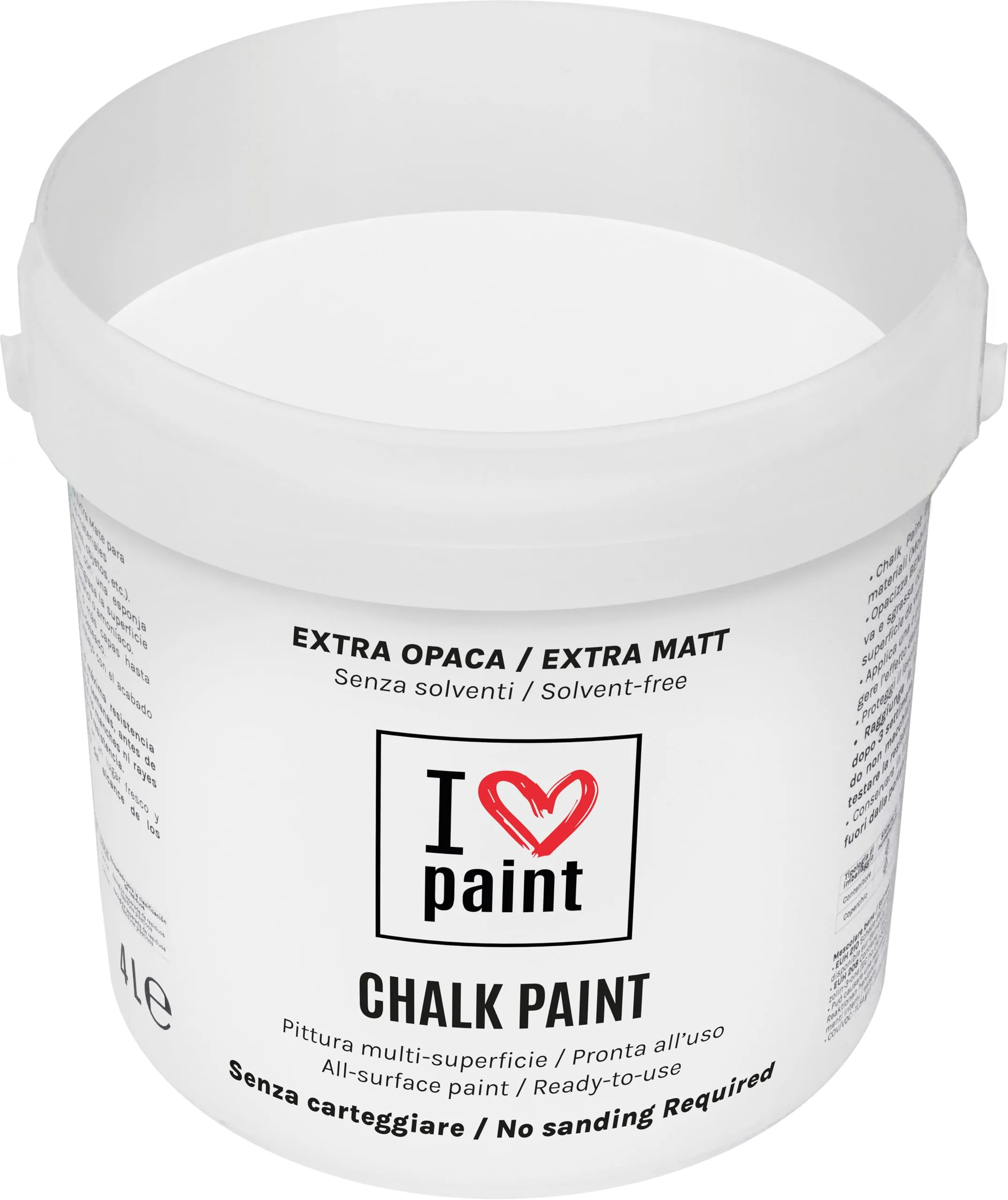 I Love Paint Chalk Paint Bianco Gesso 4 Litri - immagine 1