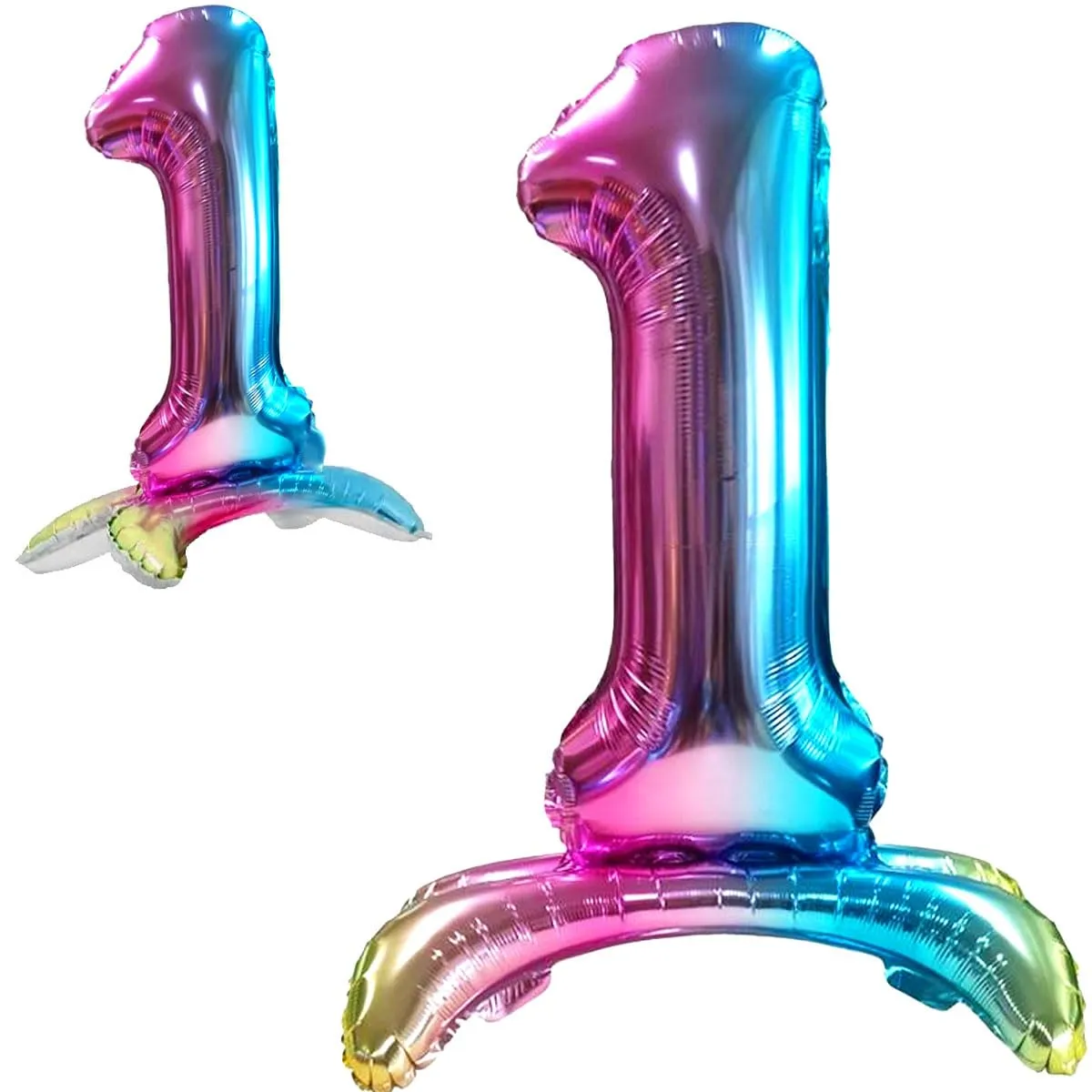 Jonami Palloncino Numero 1 Gigante Multicolore Metallizzato, 82 cm - immagine 1