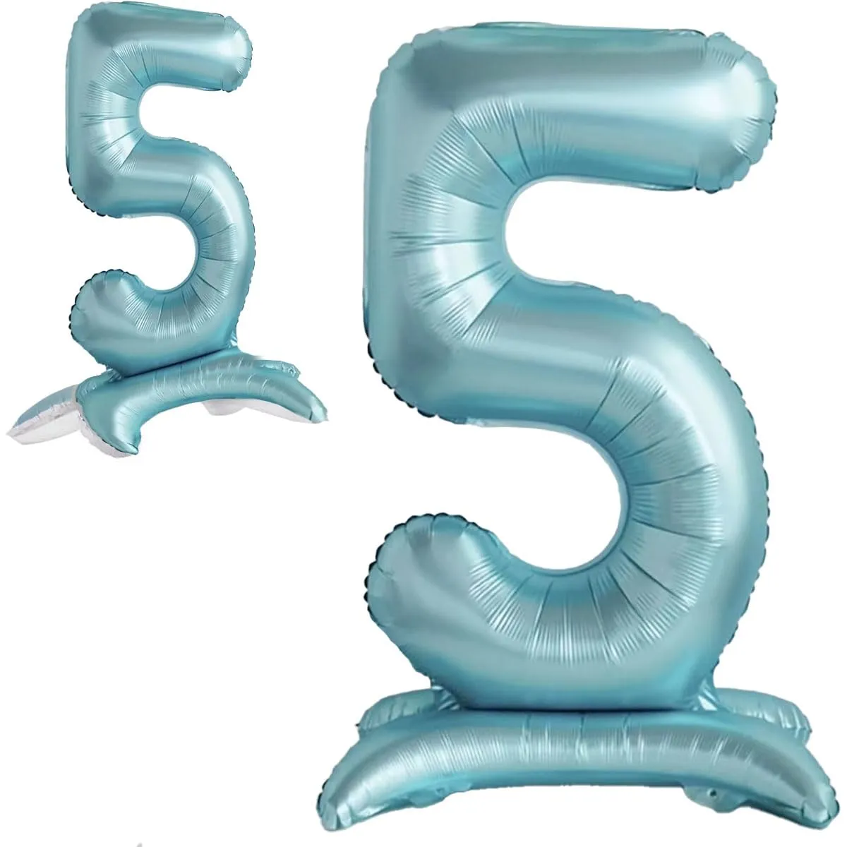 Jonami Palloncino Numero 5 Gigante Azzurro in Piedi, 82 cm - immagine 1