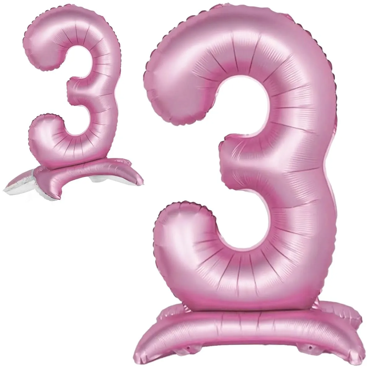 Jonami Palloncino Numero 3 Gigante Rosa 82 cm - immagine 1