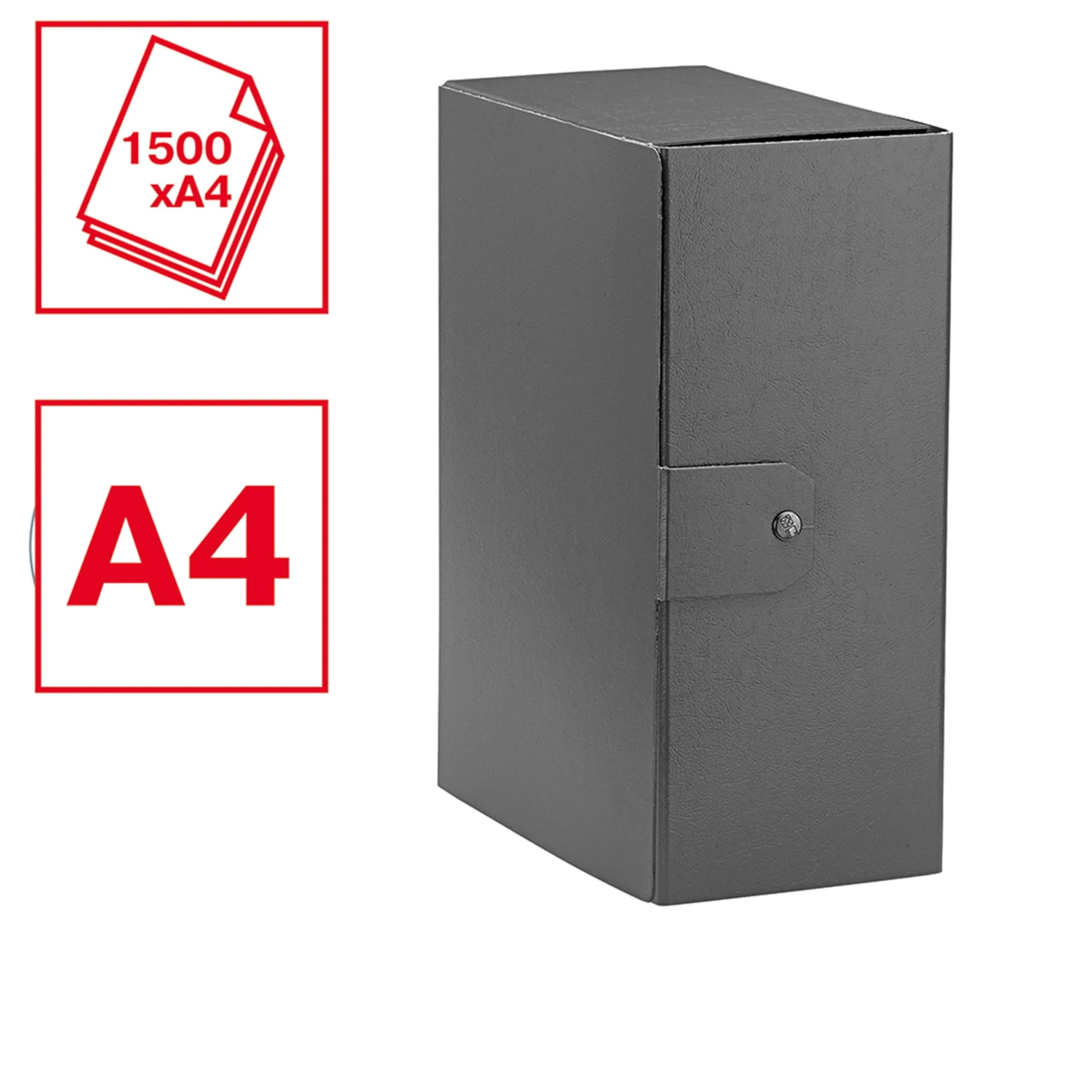 Esselte C35 Eurobox Cartelle Progetti, 25 x 35 cm, Dorso 15 cm, Rosso, Set da 5 - immagine 3