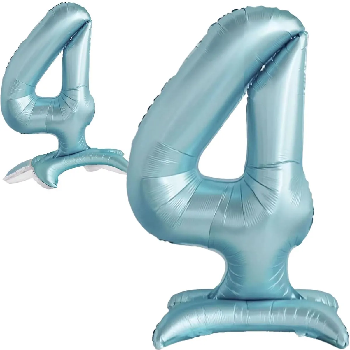 Jonami Palloncino Numero 4 Gigante Azzurro in Piedi, 82 cm - immagine 1