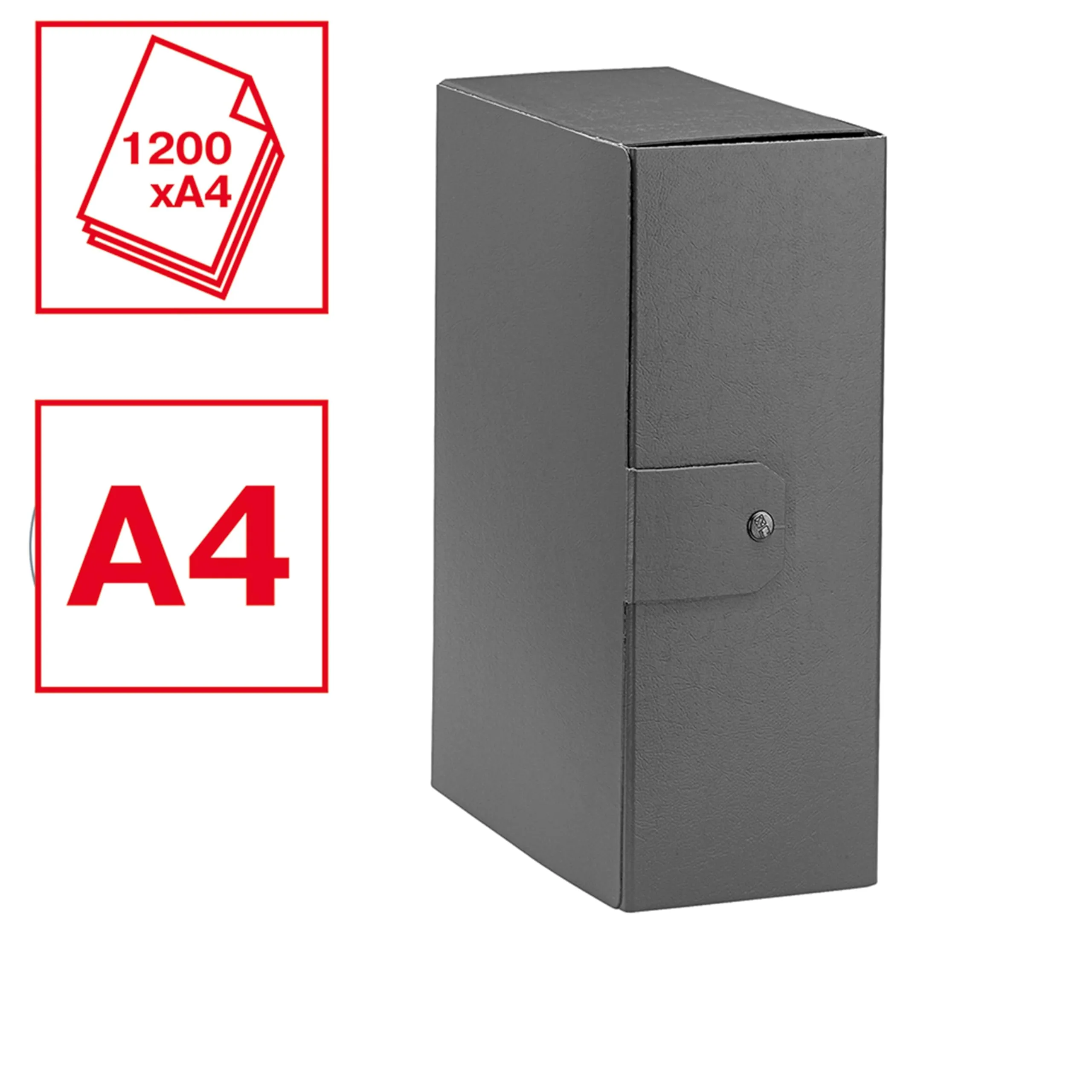 Esselte C32 Eurobox Cartella Progetti, 25 x 35 cm, Dorso 12 cm, Verde, 5 pz, 390332180 - immagine 3
