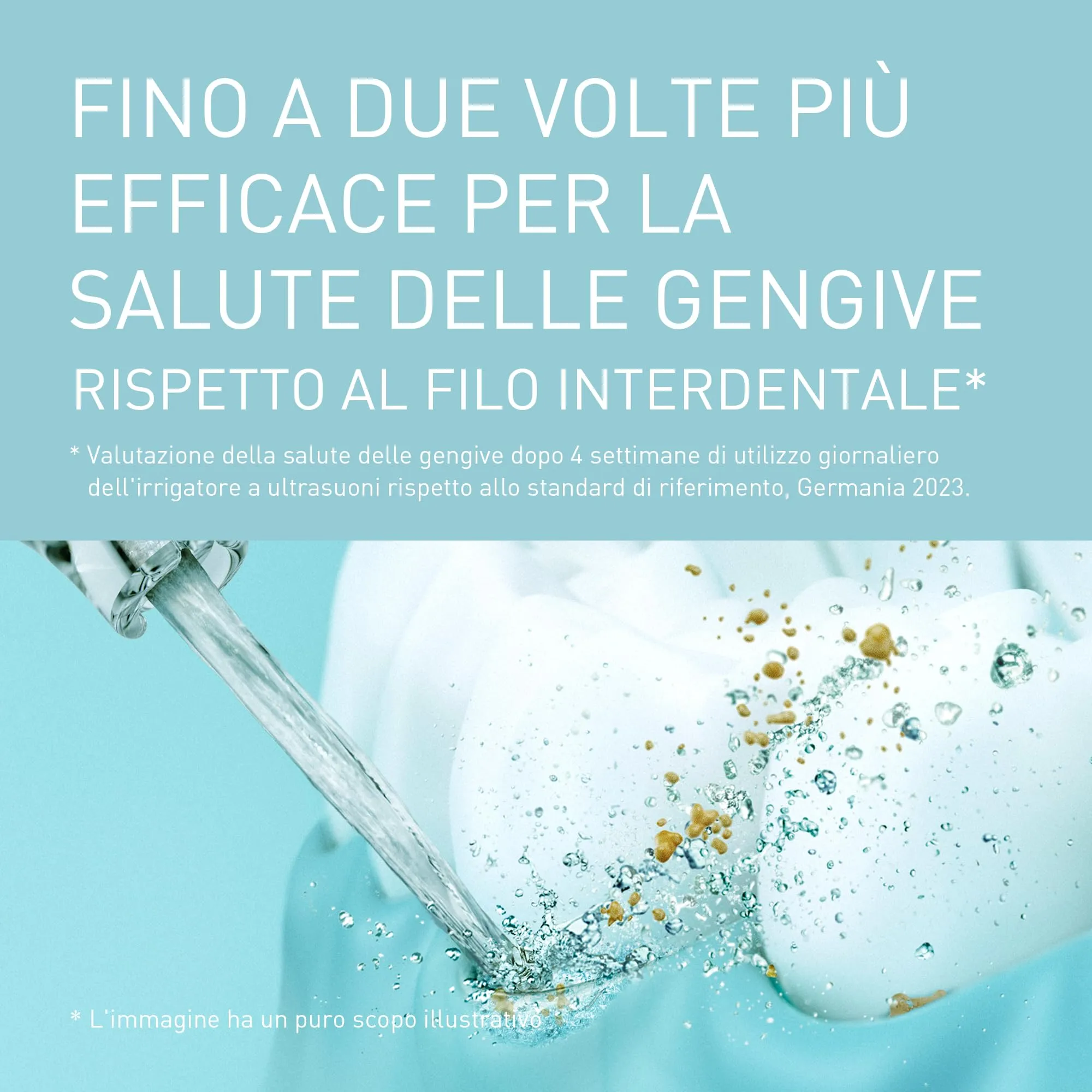 Panasonic Serie 600 Irrigatore Orale a Ultrasuoni EW-DJ66-A303, 200ml, IPX7, Blu Marino - immagine 4