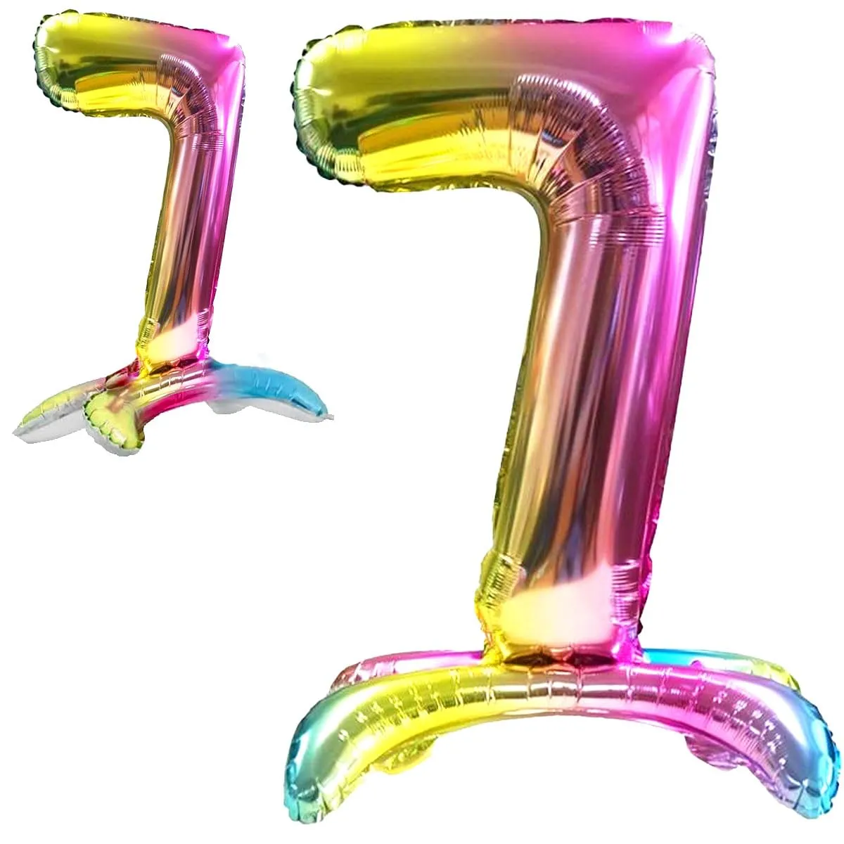 Jonami Palloncino Numero 7 Gigante Multicolore Metallizzato, 82 cm - immagine 1