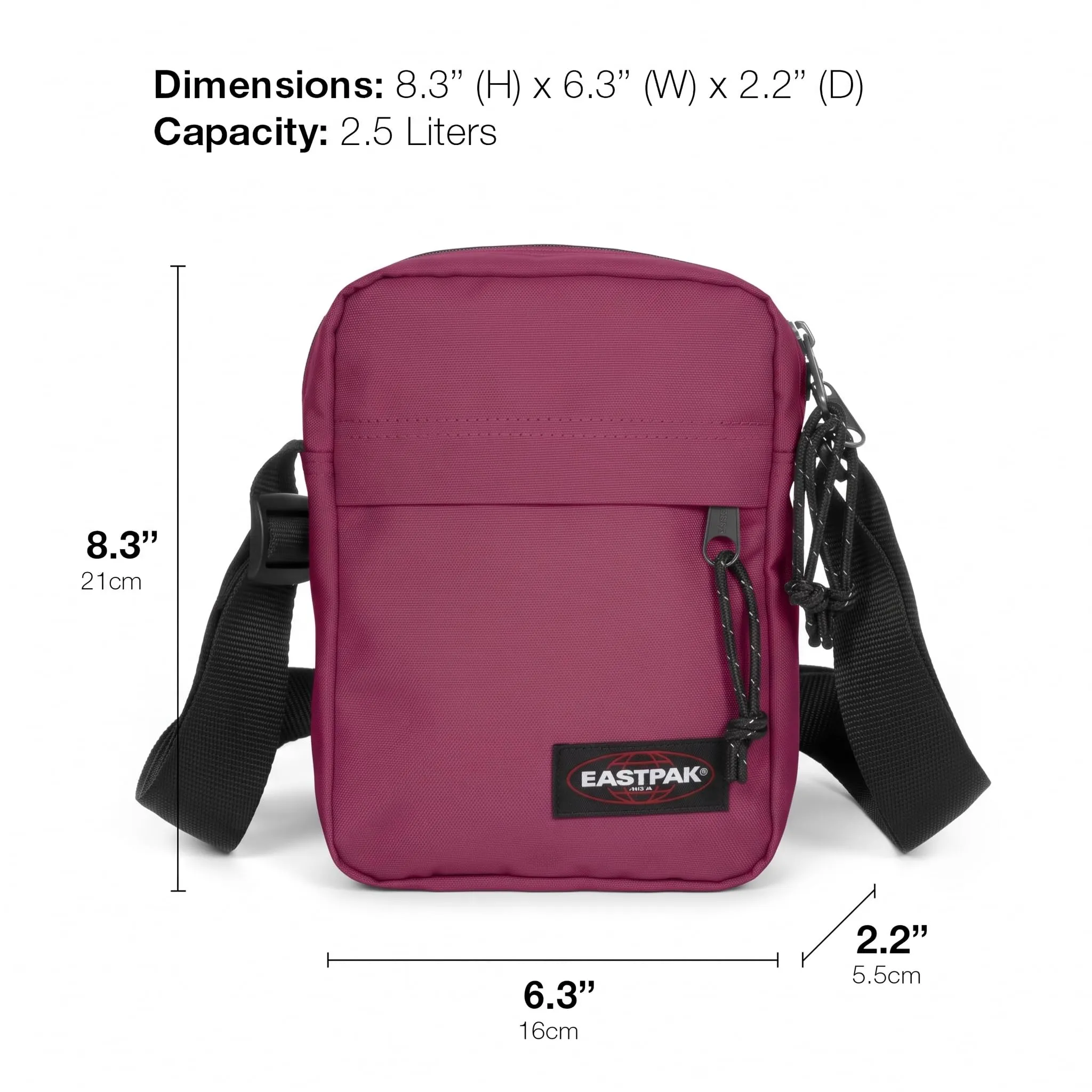 Eastpak The One Borsa a Tracolla, 2.5 L - Wine Burgundy - immagine 3