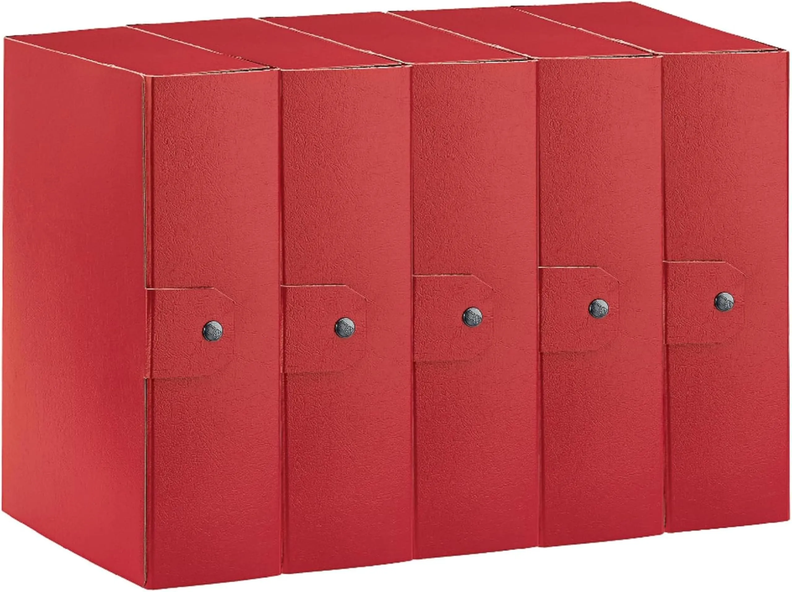 Esselte C30 Eurobox Cartelle Progetti Archivio, 25 x 35 cm, Dorso 10 cm, Rosso, Set da 5 - immagine 1