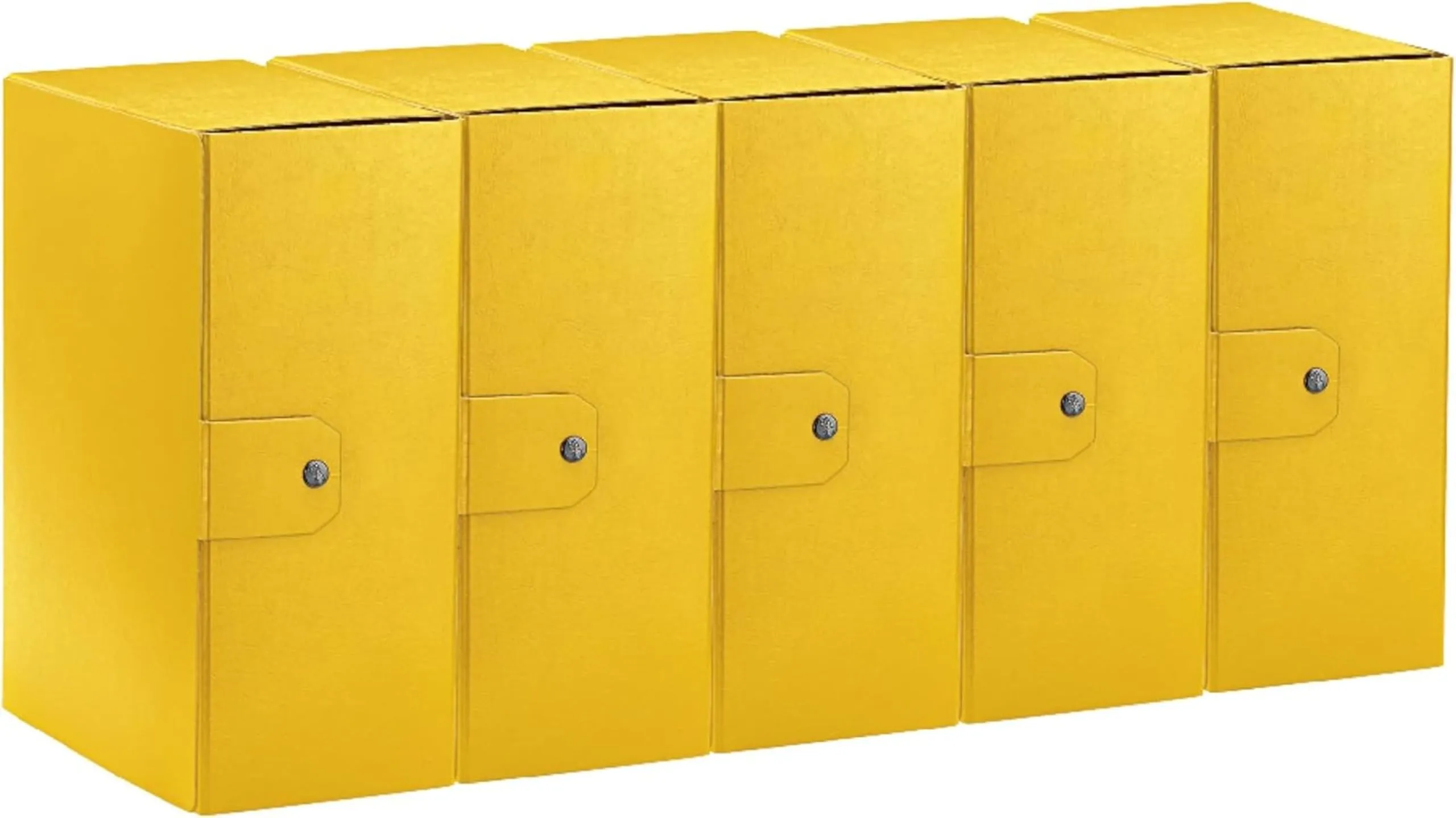 Esselte C35 Eurobox Cartelle Progetti Archivio, 25x35 cm, Dorso 15 cm, Giallo, Set da 5 - immagine 1