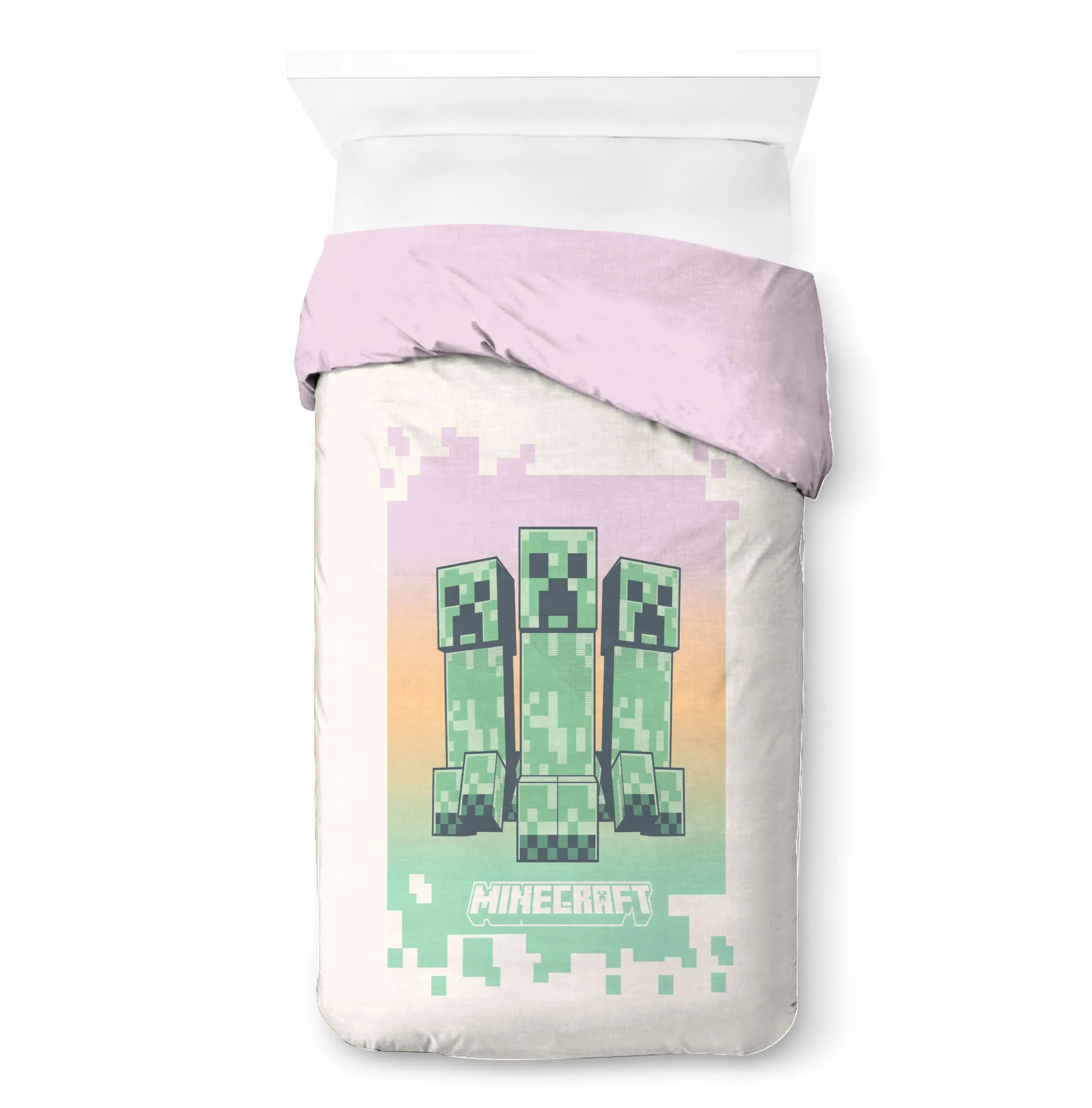 Jay Franco Set Copripiumino Singolo Minecraft Desert Creeper 100% Cotone con Federa 50x70 cm - immagine 2