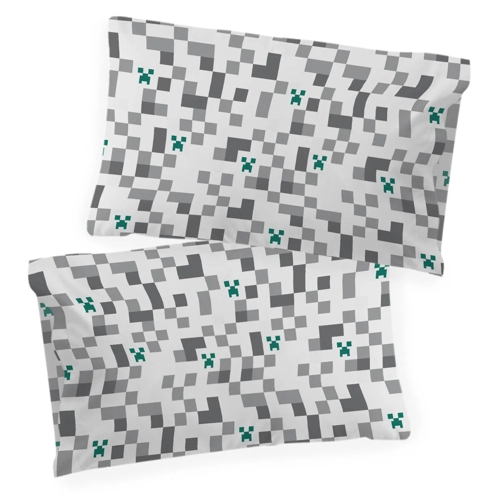 Jay Franco Set Copripiumino Singolo Minecraft Creeper a Scacchi 100% Cotone con Copricuscino 50 x 70 cm - immagine 4
