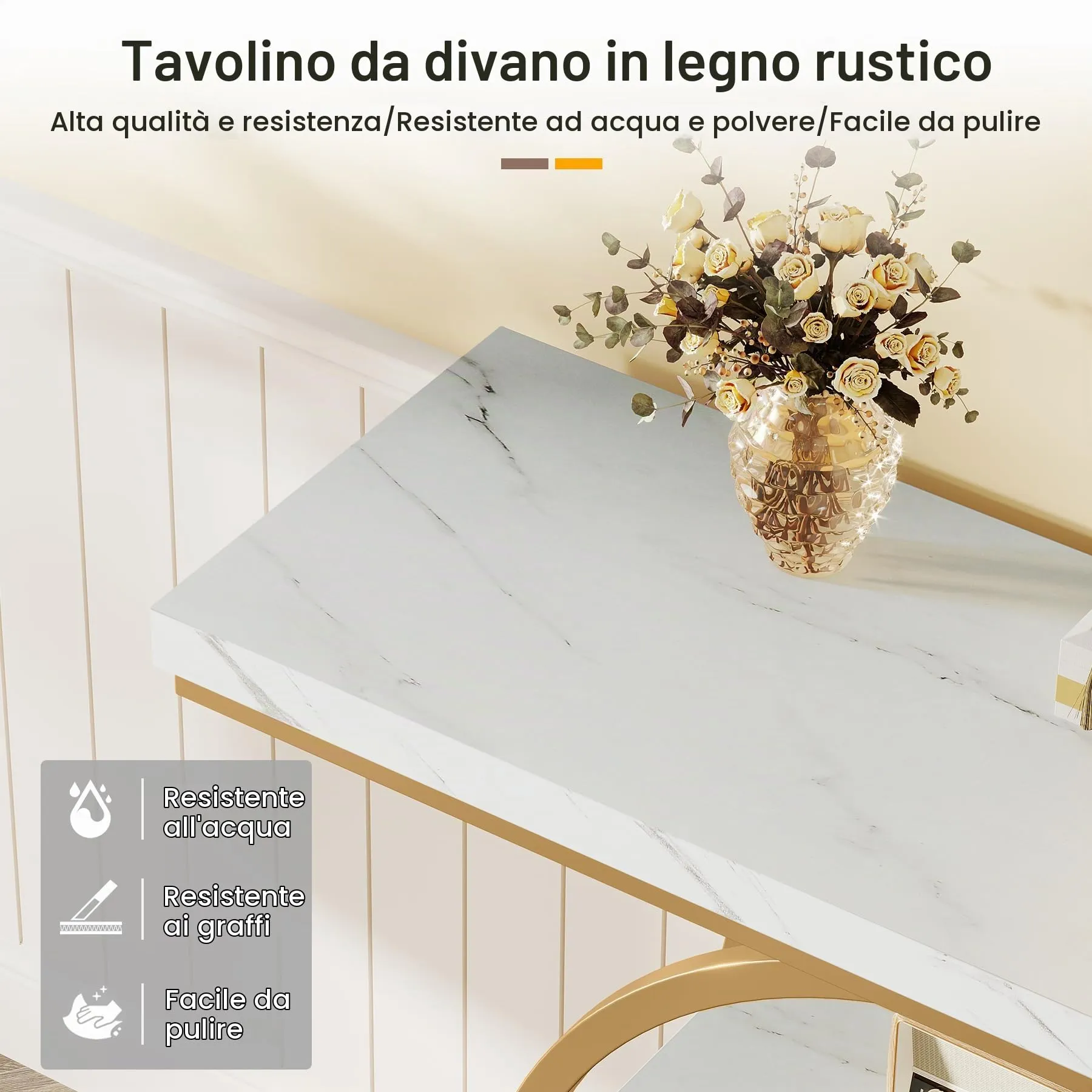 Tribesigns Tavolo consolle industriale a 4 livelli con base circolare, 104,1 cm - immagine 8