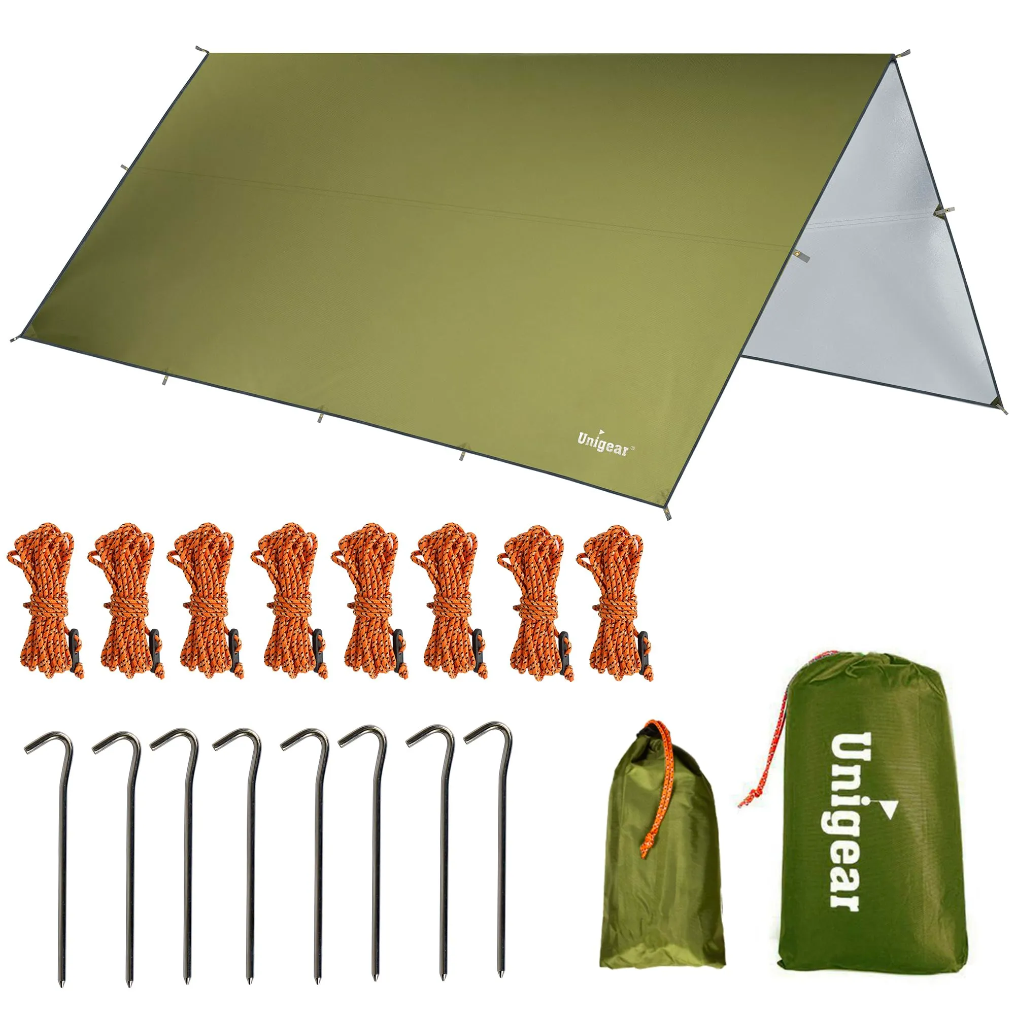 Unigear Tarp Campeggio Impermeabile 4.4x4.4m - immagine 1