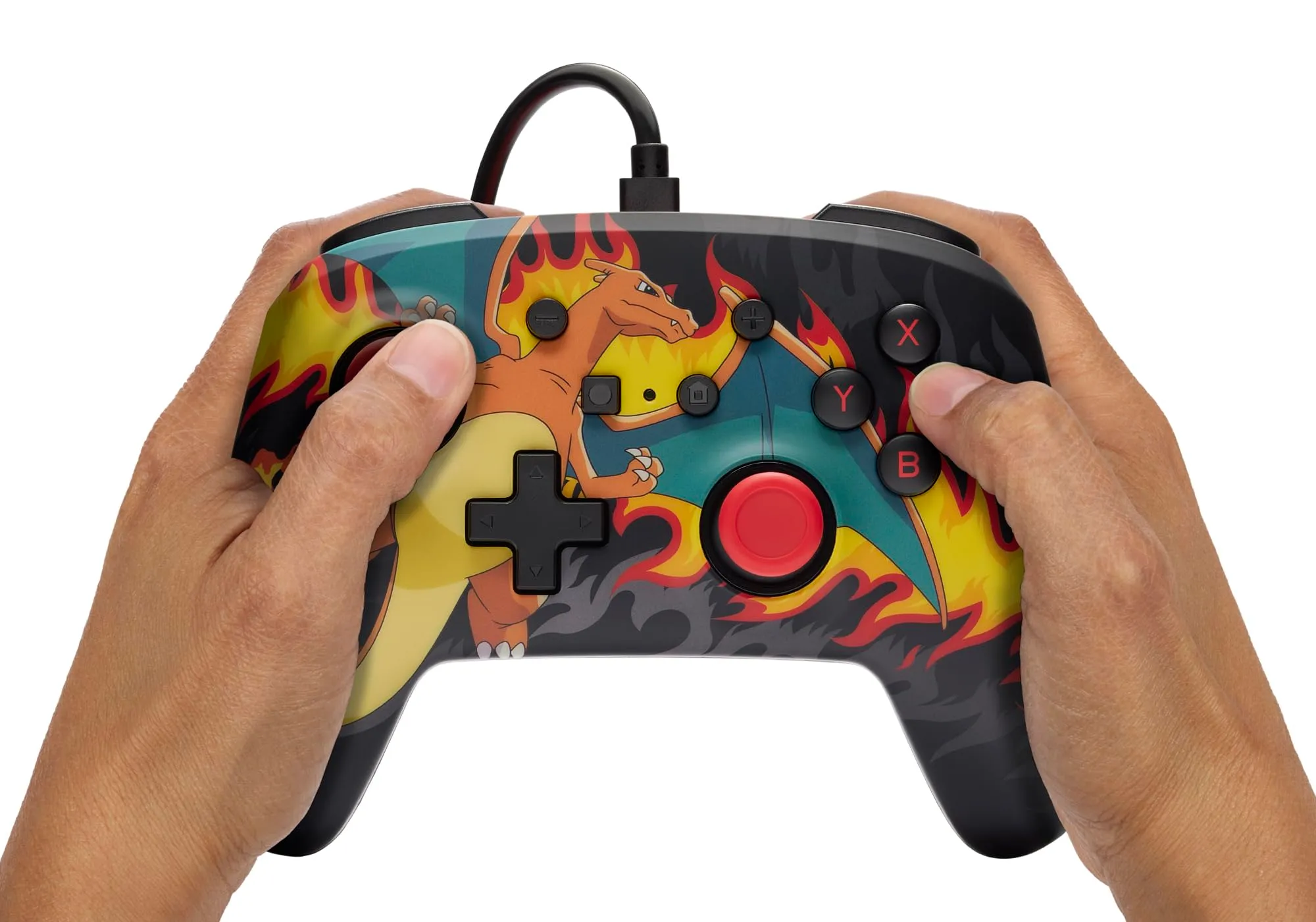 PowerA Controller Cablato Avanzato per Nintendo Switch - Charizard Tempesta di Fuoco - immagine 2