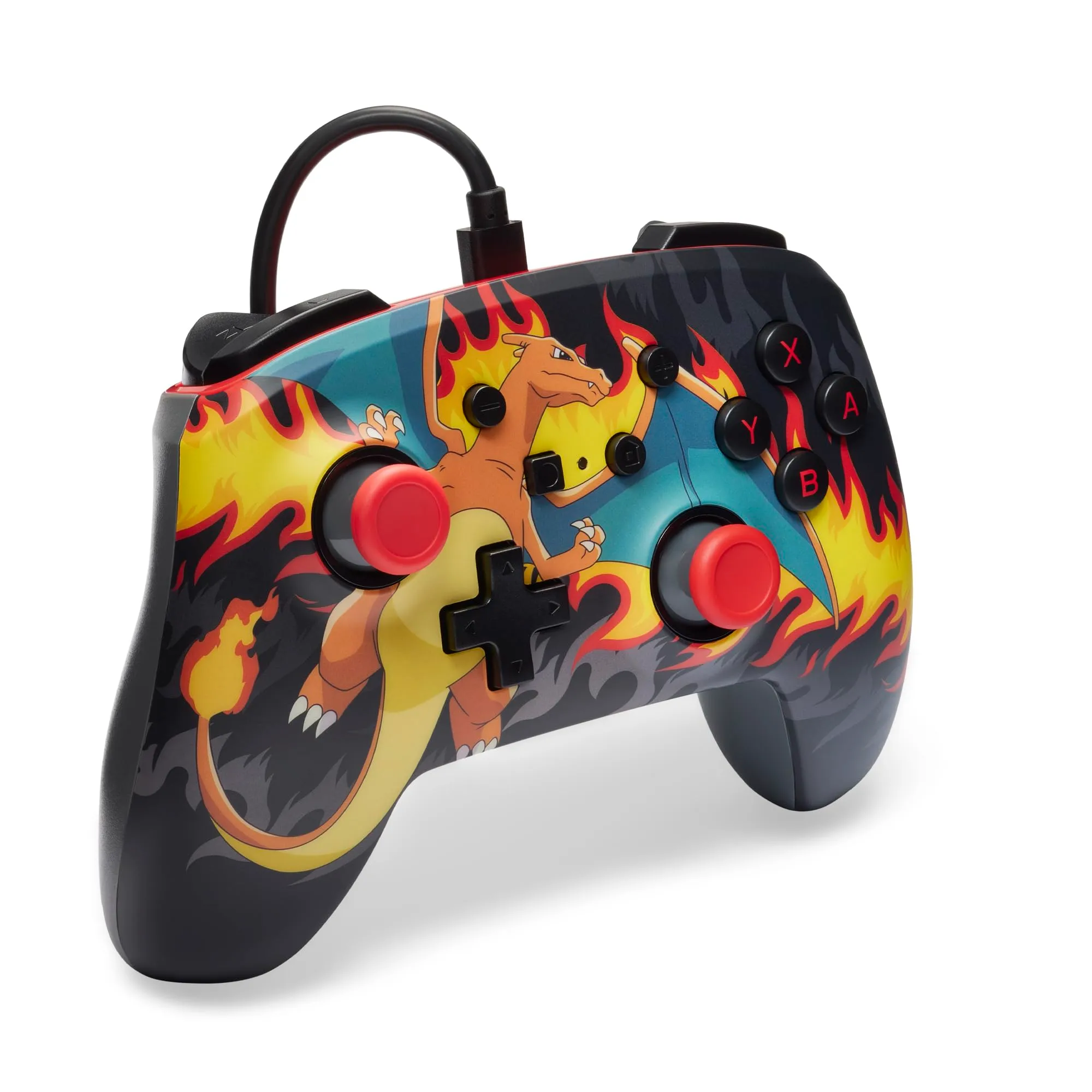 PowerA Controller Cablato Avanzato per Nintendo Switch - Charizard Tempesta di Fuoco - immagine 3