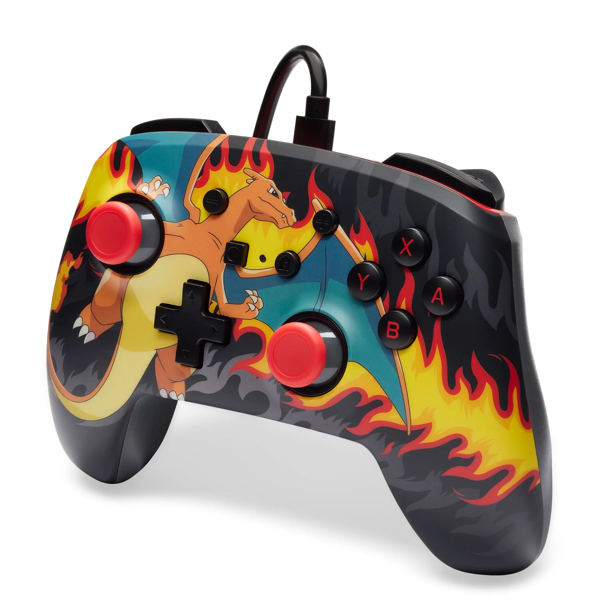 PowerA Controller Cablato Avanzato per Nintendo Switch - Charizard Tempesta di Fuoco - immagine 5