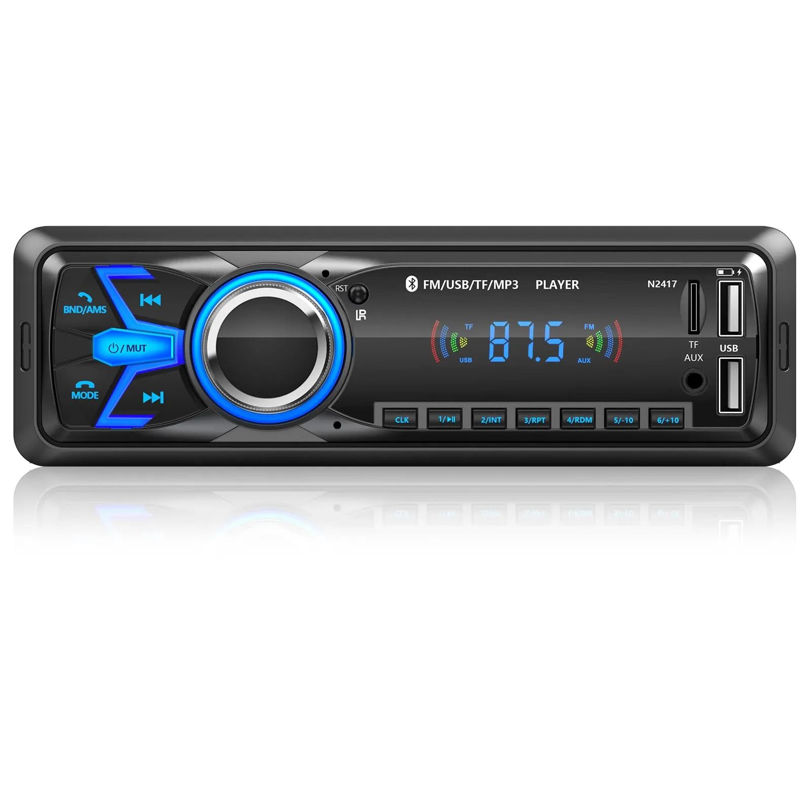 Wistrue Stereo Auto Bluetooth Autoradio 1 DIN FM Radio - immagine 1