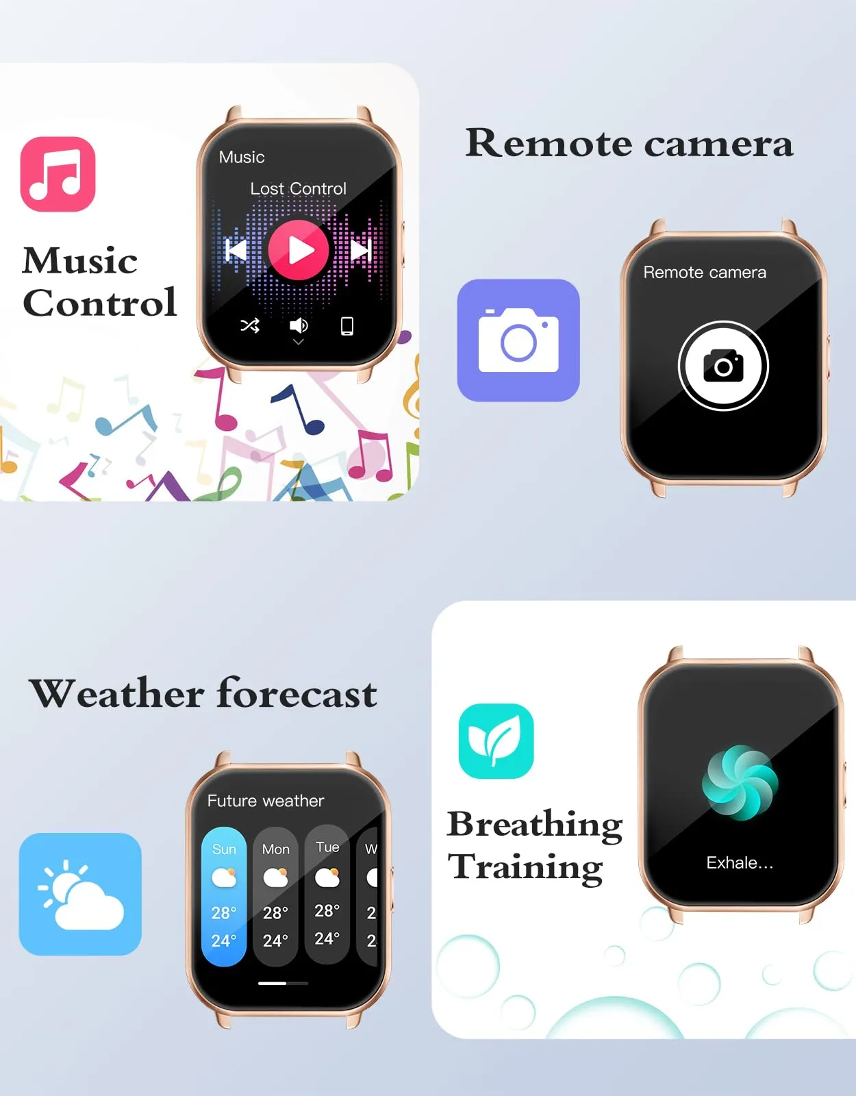 RUIMEN Smartwatch Donna Chiamate Bluetooth, AMOLED 1.83", Cardiofrequenzimetro, Saturazione Ossigeno, Monitoraggio Sonno e Ciclo Mestruale, Viola Chiaro - immagine 3