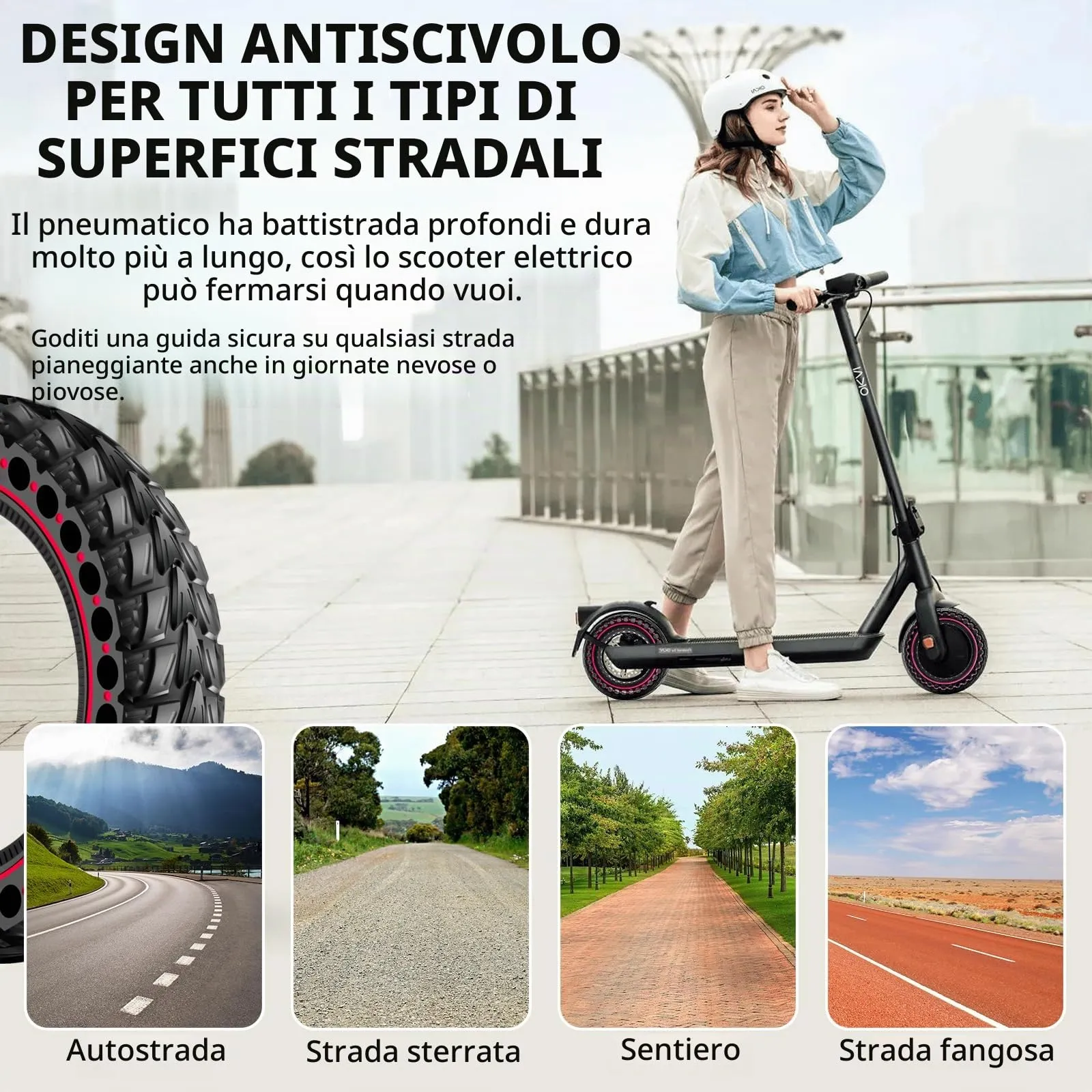 BANGTING Pneumatici Gomme Piene 10x2.50-6.5 per Monopattino Elettrico, Compatibili con Segway Ninebot Max G2/G30/G30D/G30E/G30LP/G30D II/G30 Max (Rosso, 2 Pezzi) - immagine 7