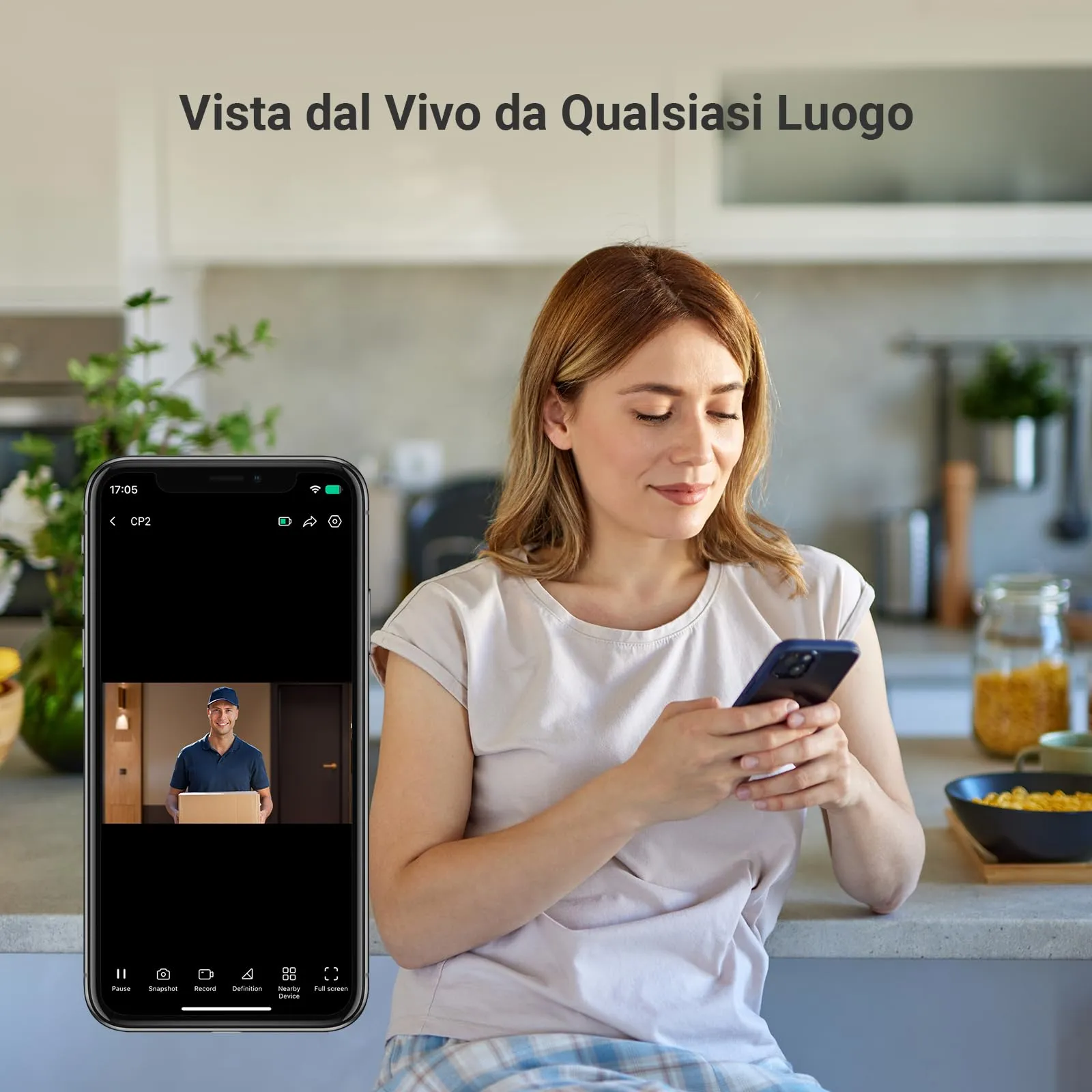 EZVIZ CP2 Spioncino Digitale WiFi 1080P con Schermo 4,3", Oro - immagine 2