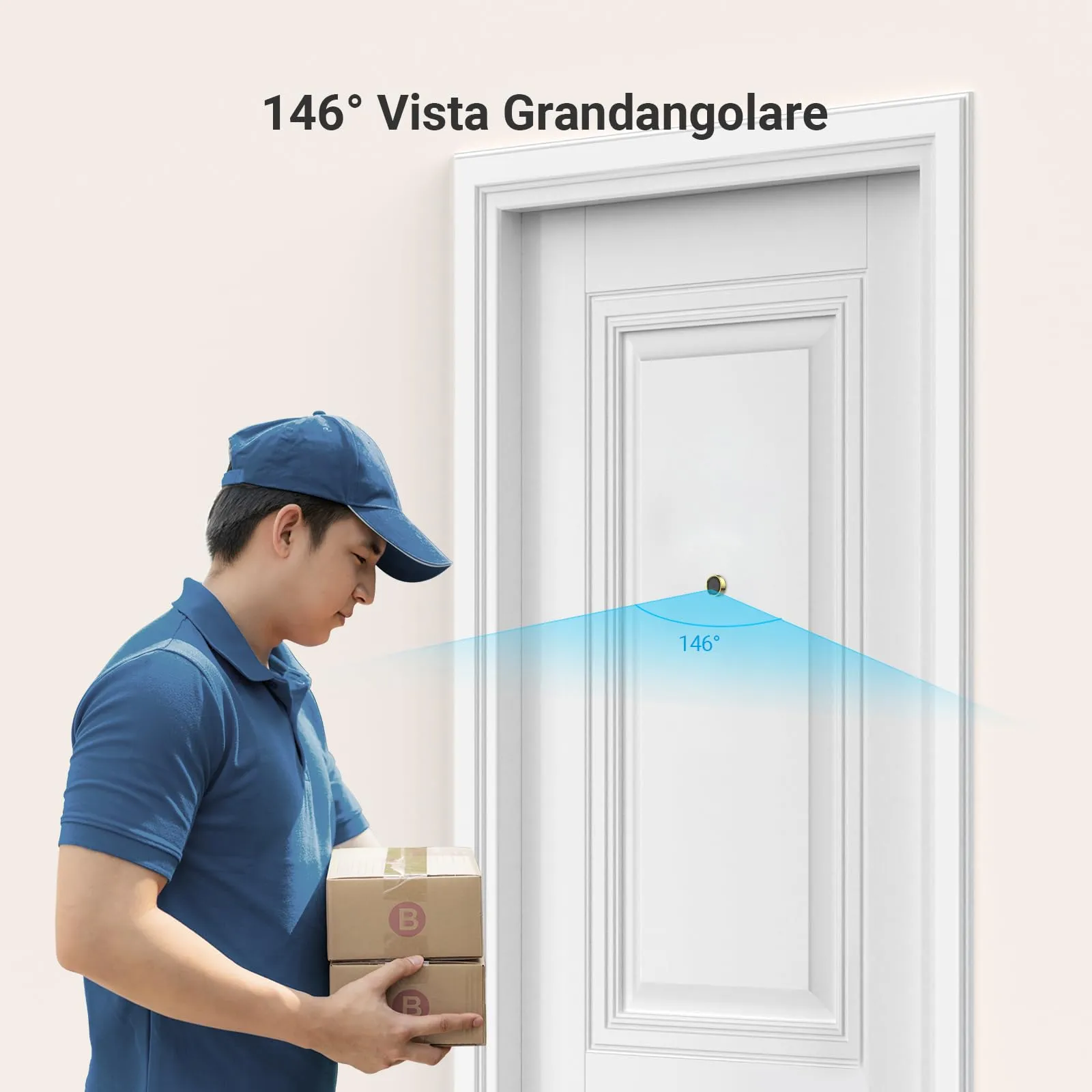 EZVIZ CP2 Spioncino Digitale WiFi 1080P con Schermo 4,3", Oro - immagine 4
