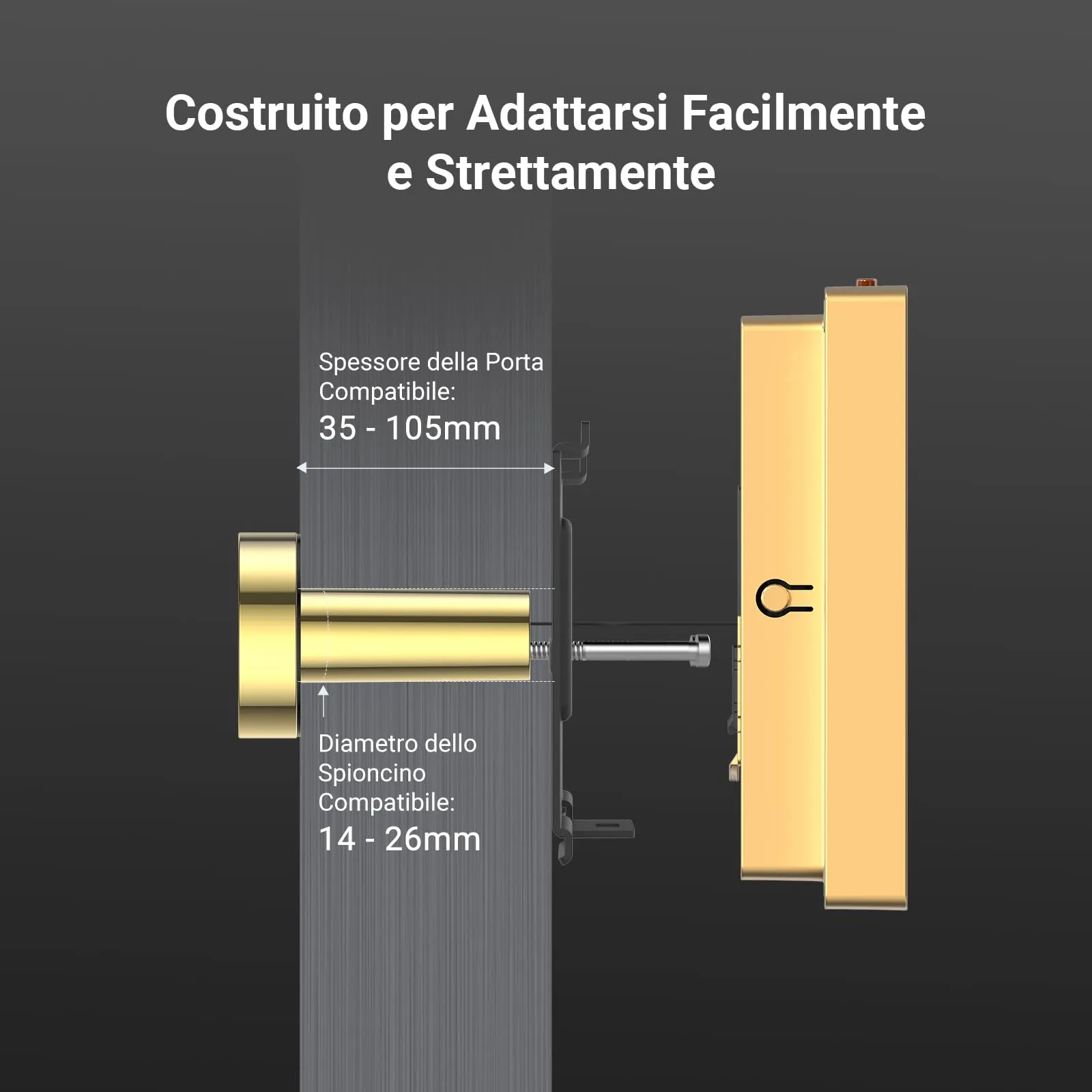 EZVIZ CP2 Spioncino Digitale WiFi 1080P con Schermo 4,3", Oro - immagine 7