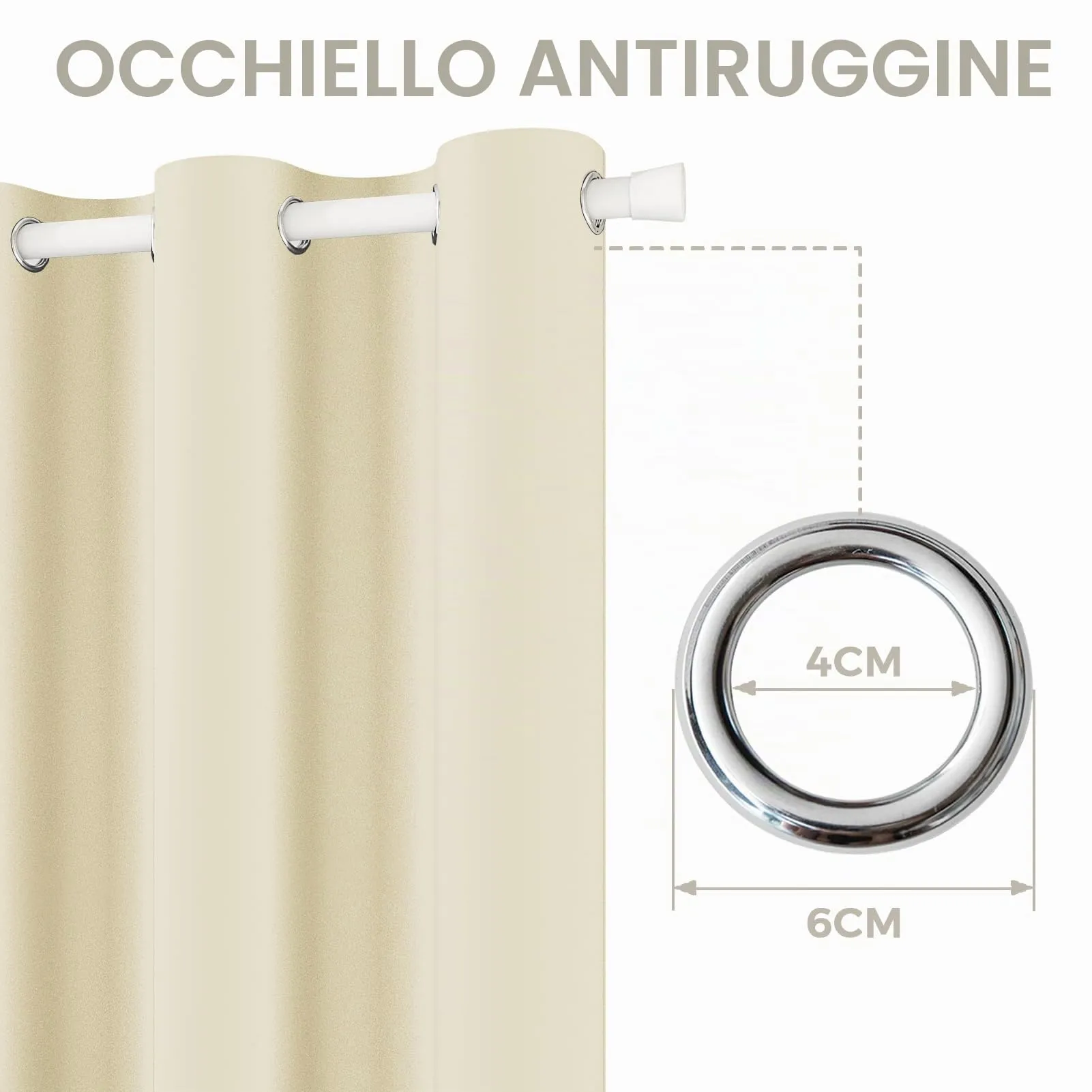 JCyh Tende Oscuranti con Bastone Estensibile 70-125cm, 1 Pannello 132x195cm per Porta e Interni - immagine 7