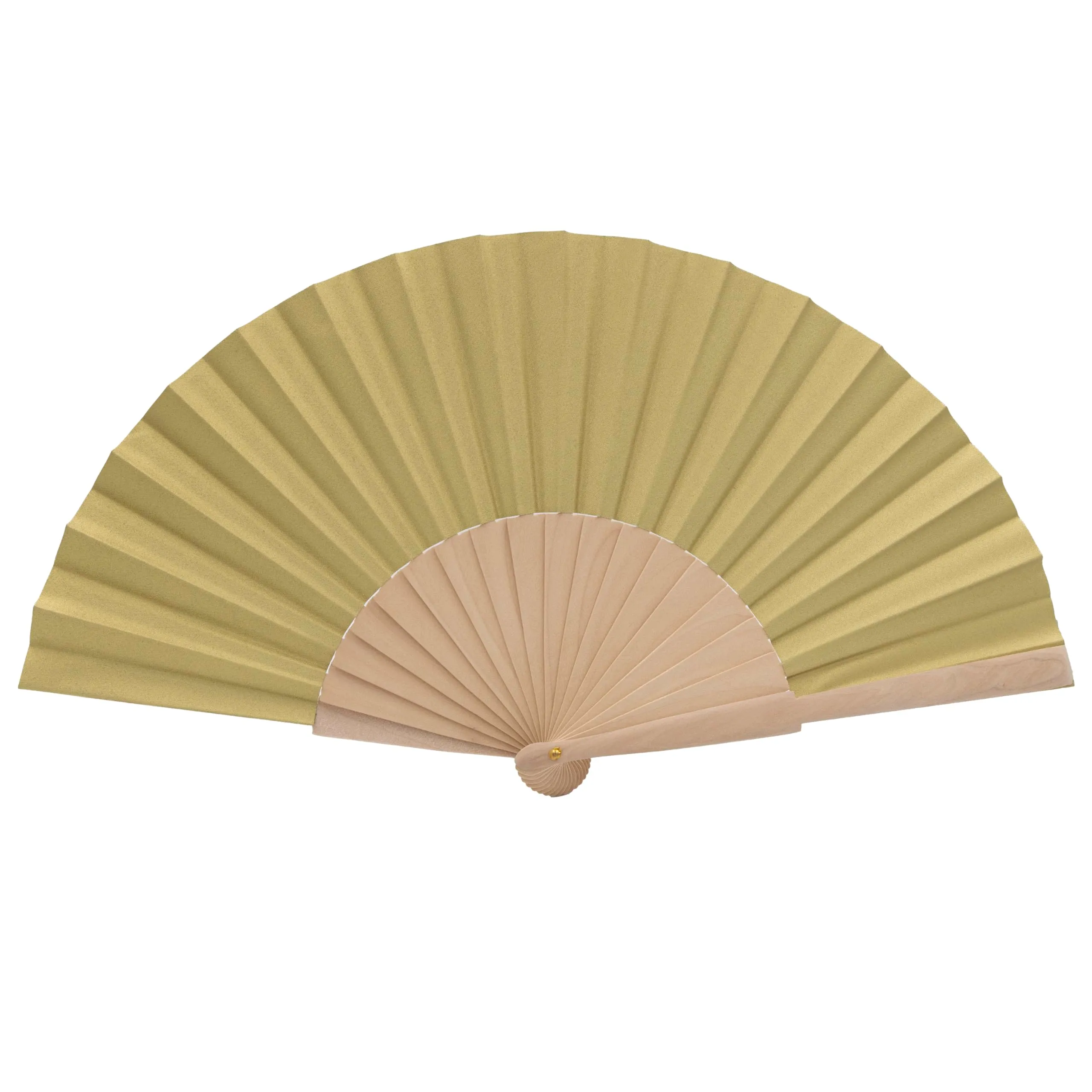 MAPIMANIA Ventaglio in Tessuto e Legno Oro, Art. 67 - immagine 1
