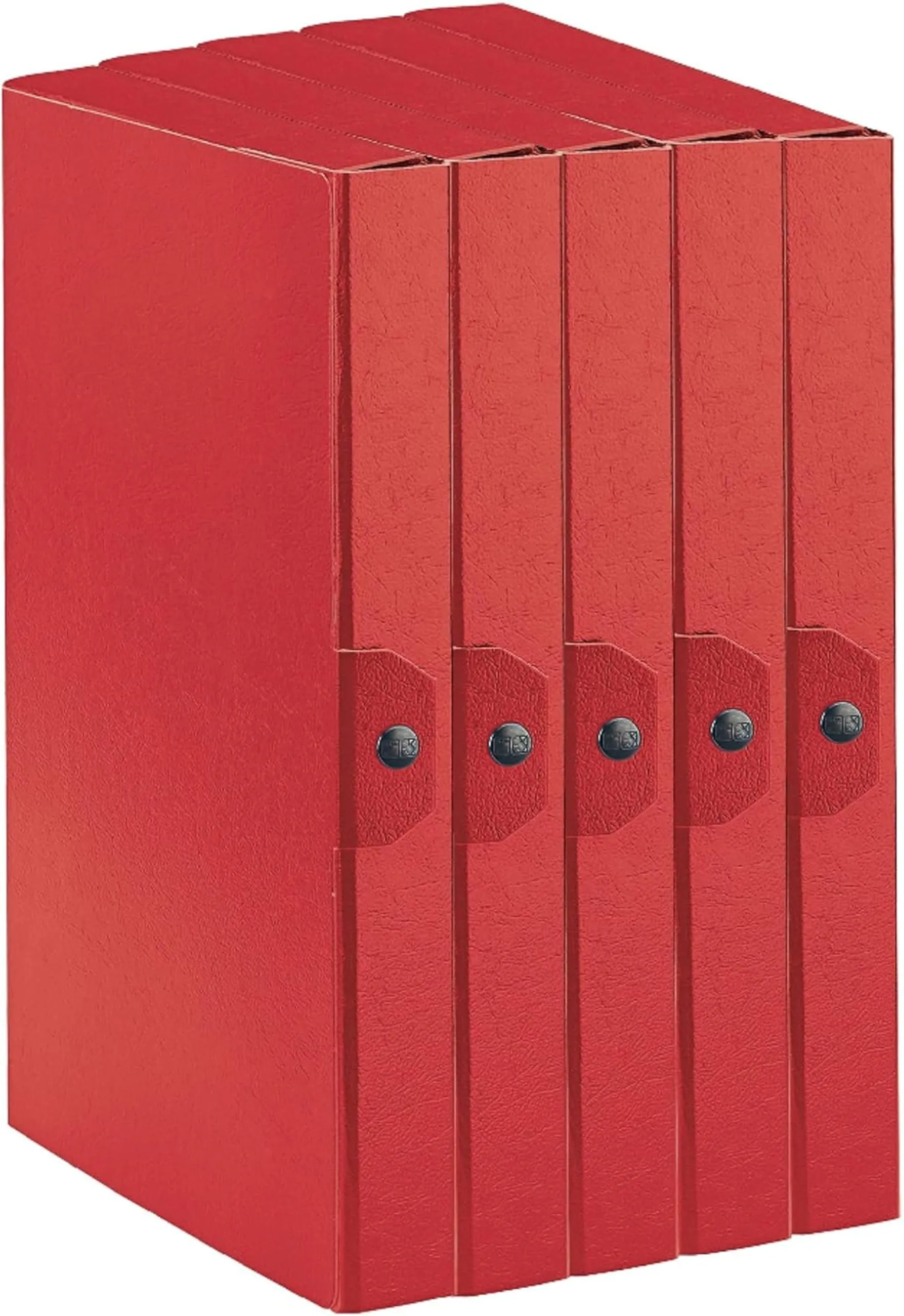 Esselte C24 EUROBOX Cartella Progetti, 25 x 35 cm, Dorso 4 cm, Rosso, Confezione da 5 pezzi, 390324160 - immagine 1