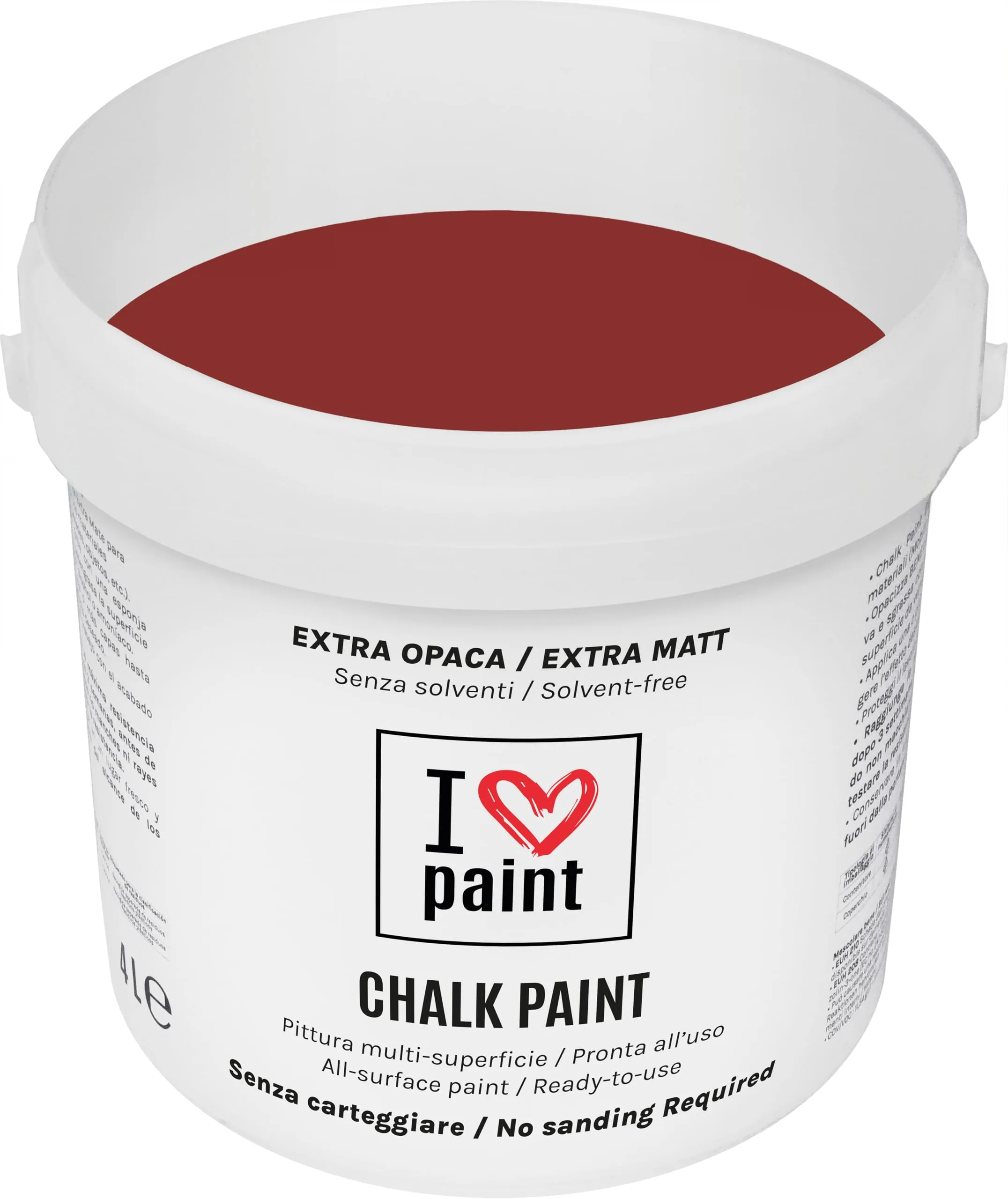 I Love Paint Chalk Paint Rosso Ossido 4 Litri - immagine 1