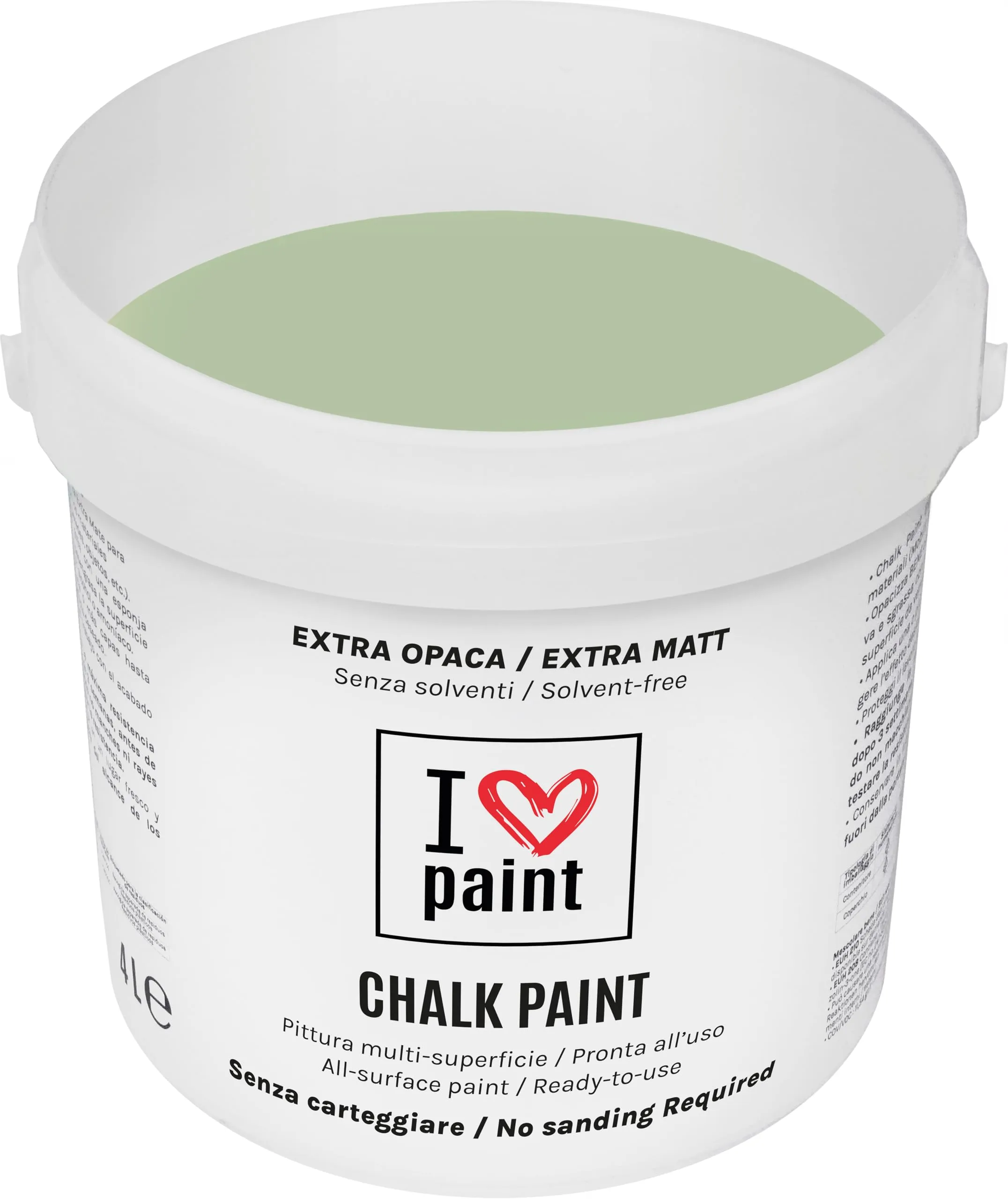 I Love Paint Chalk Paint Colore Salvia 4 Litri - immagine 1