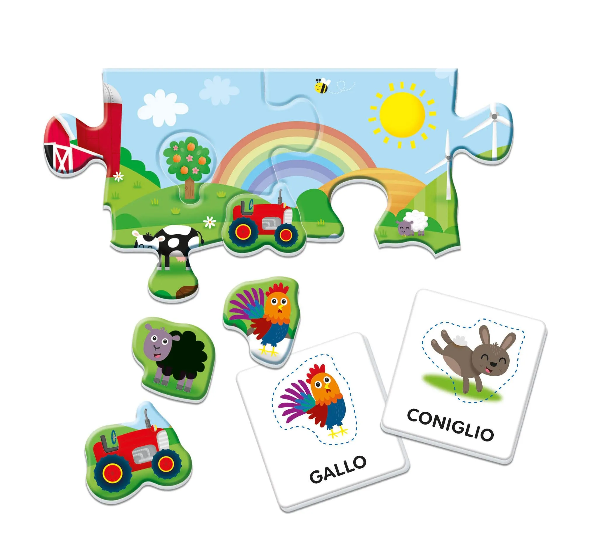 Clementoni Sapientino Montessori Parole in Fattoria, Gioco Educativo con Puzzle Animali, 1-3 Anni, 16864 - immagine 7