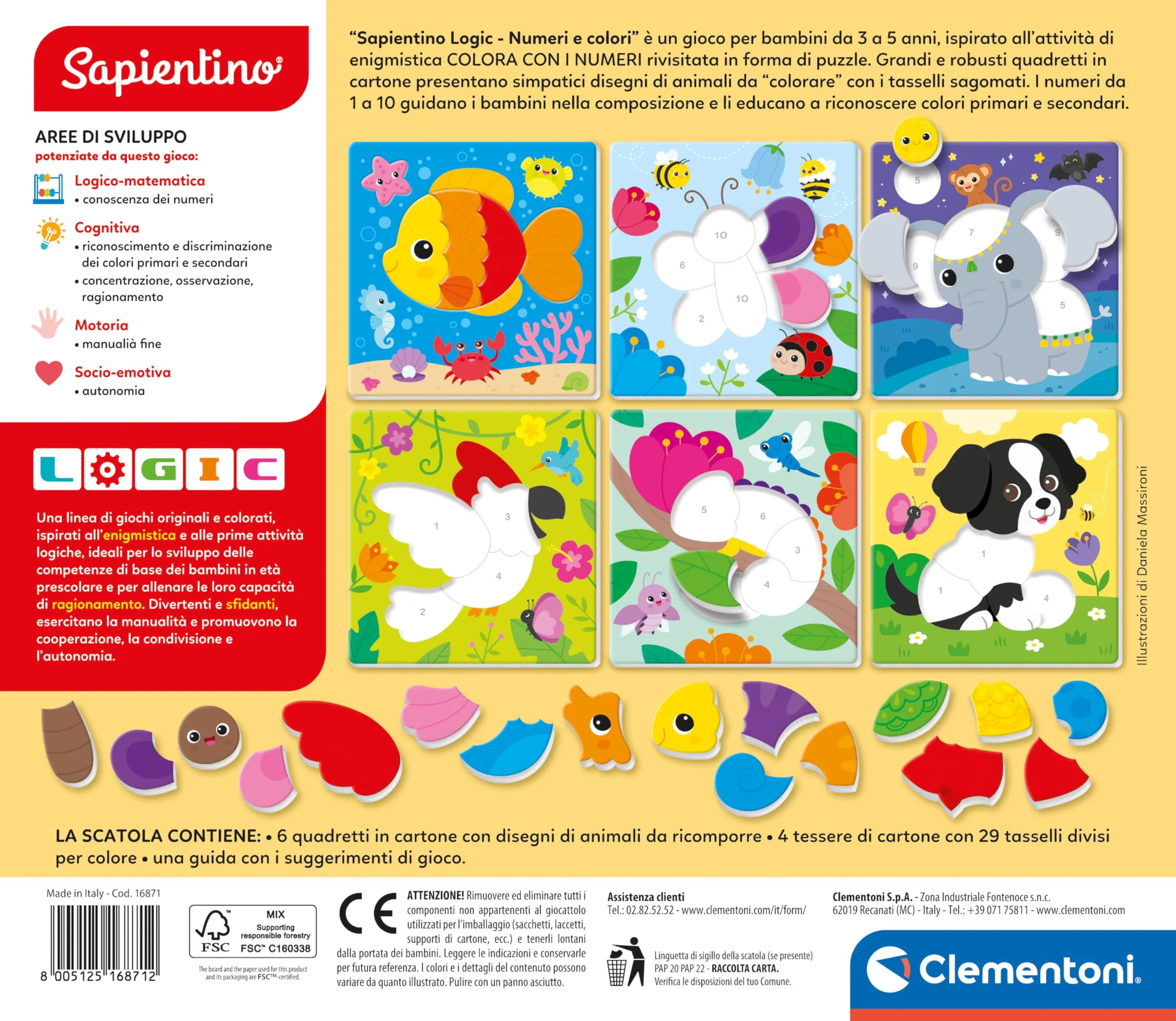 Clementoni Sapientino Logic Numeri e Colori, Gioco Educativo per Bambini 3-5 Anni, 16871 - immagine 3