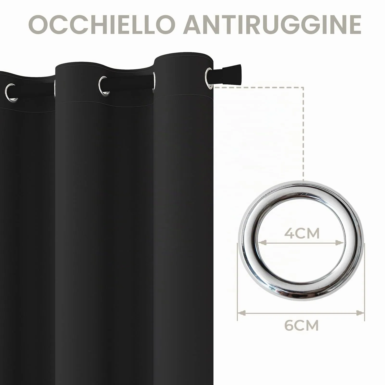 JCyh Tenda Oscurante da Interno con Bastone, 1 Pezzo Nero 132x210cm, Termica e Isolante - immagine 5