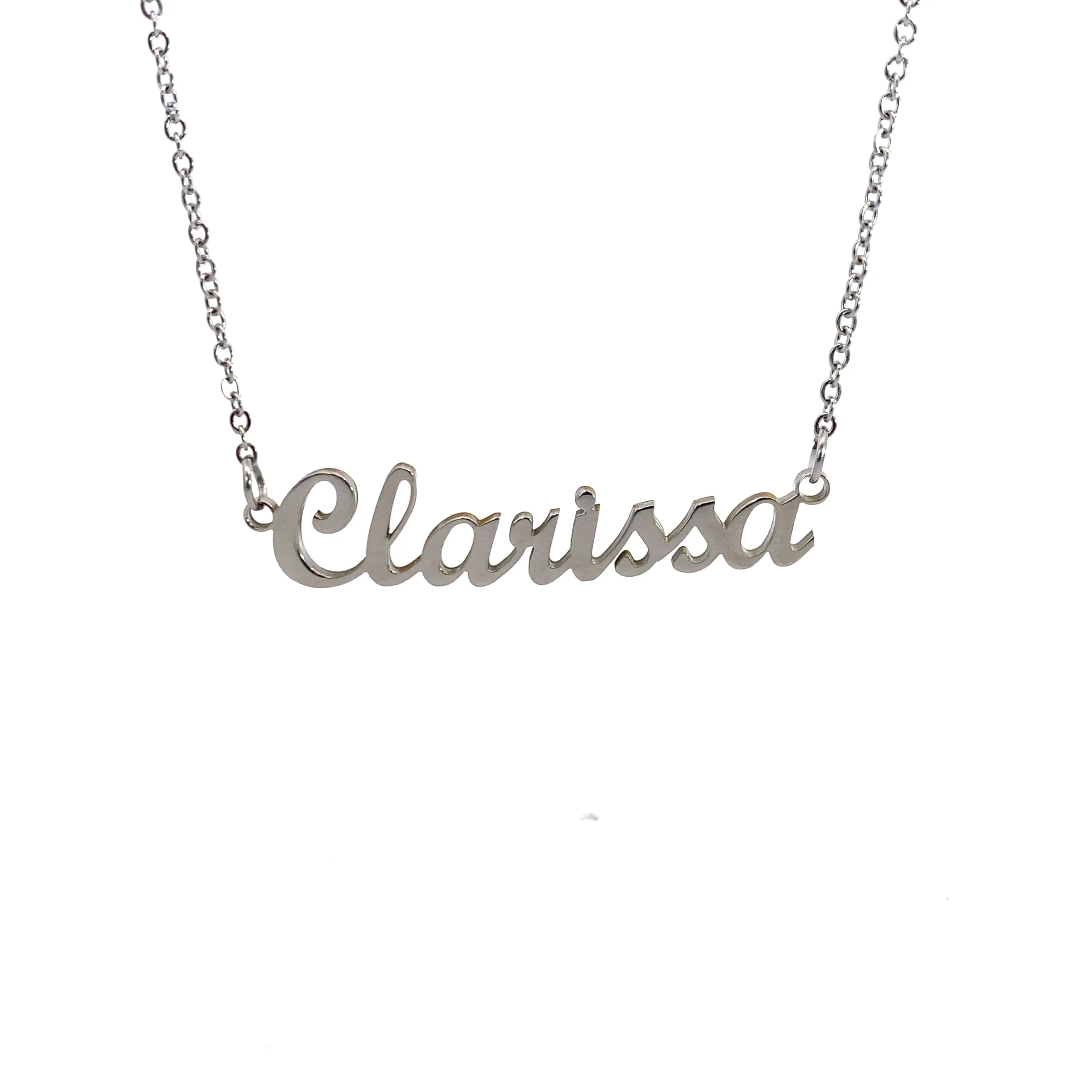 10:10 Collana Donna Nome Personalizzato in Acciaio Inox Anallergico (Clarissa) - immagine 1