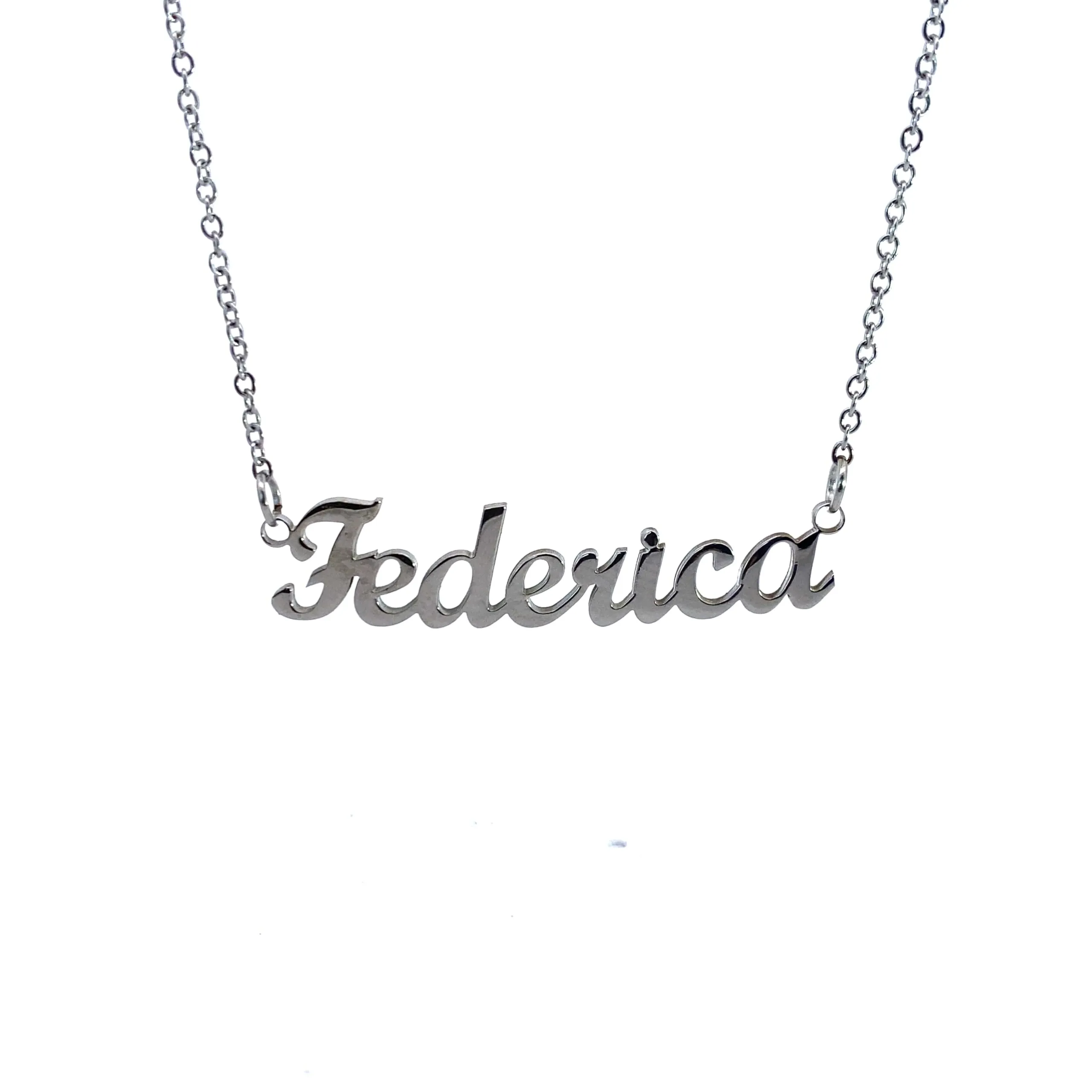 10:10 Collana Donna Nome Personalizzato in Acciaio Inox (Federica) - immagine 1