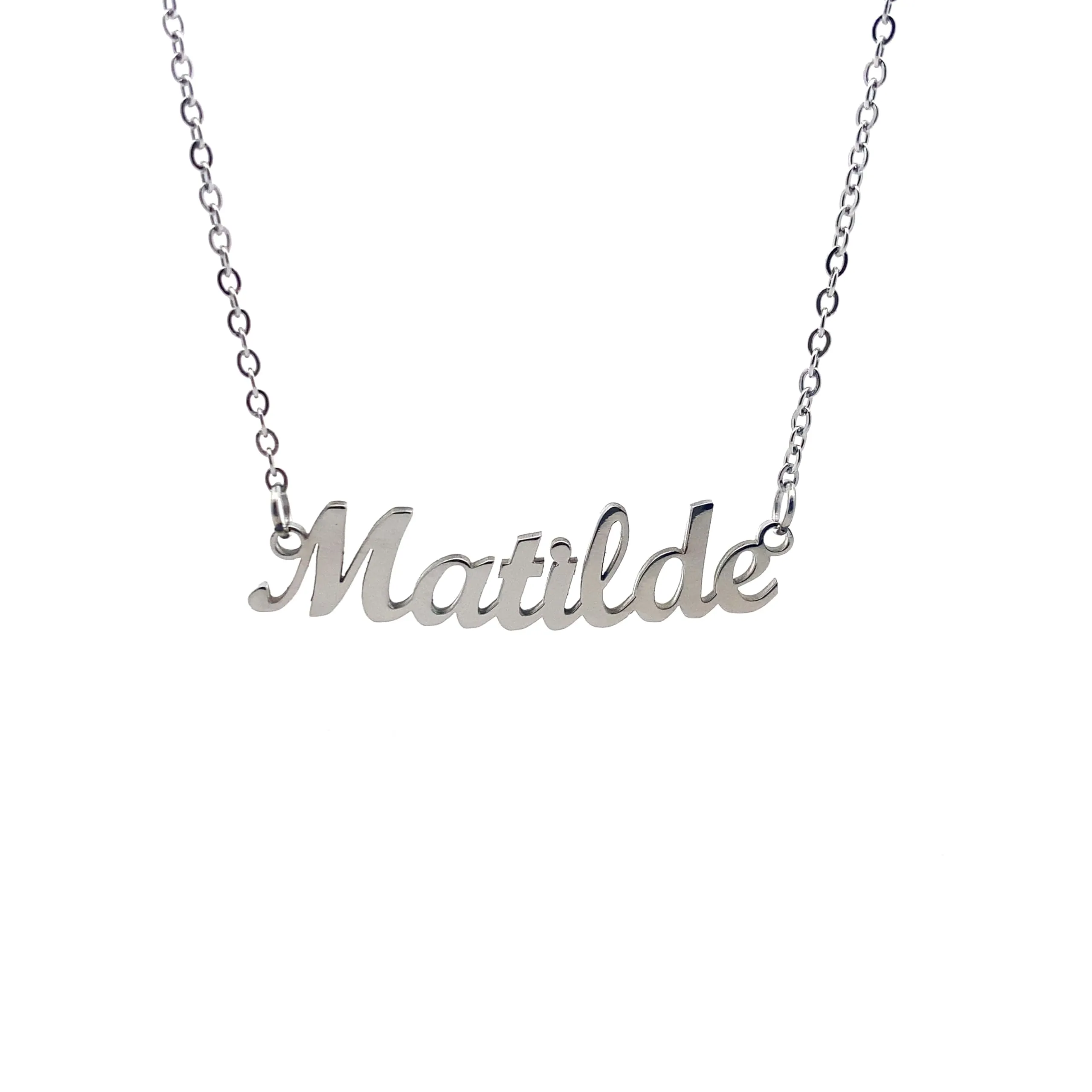 10:10 Collana Donna Nome Personalizzato in Acciaio Inox Anallergico (Matilde) - immagine 1