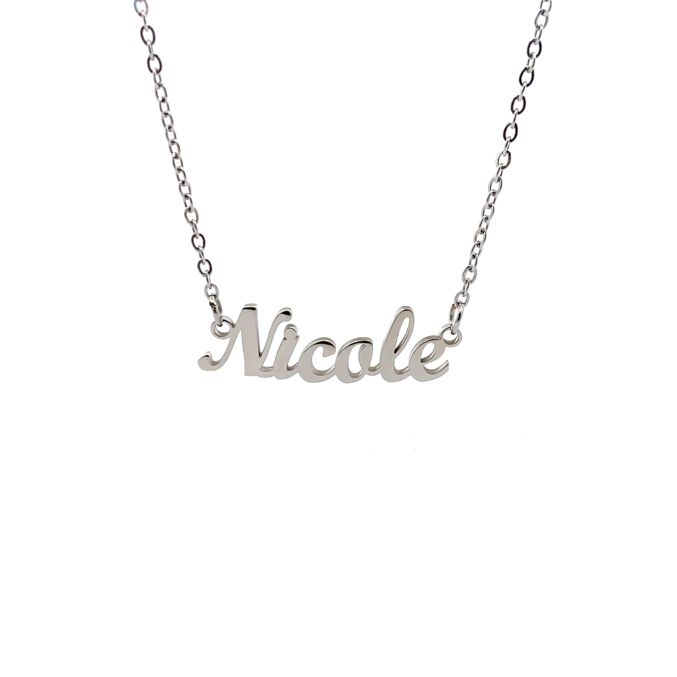 10:10 Collana Donna Nome Personalizzato in Acciaio Inox Anallergico (Nicole) - immagine 1