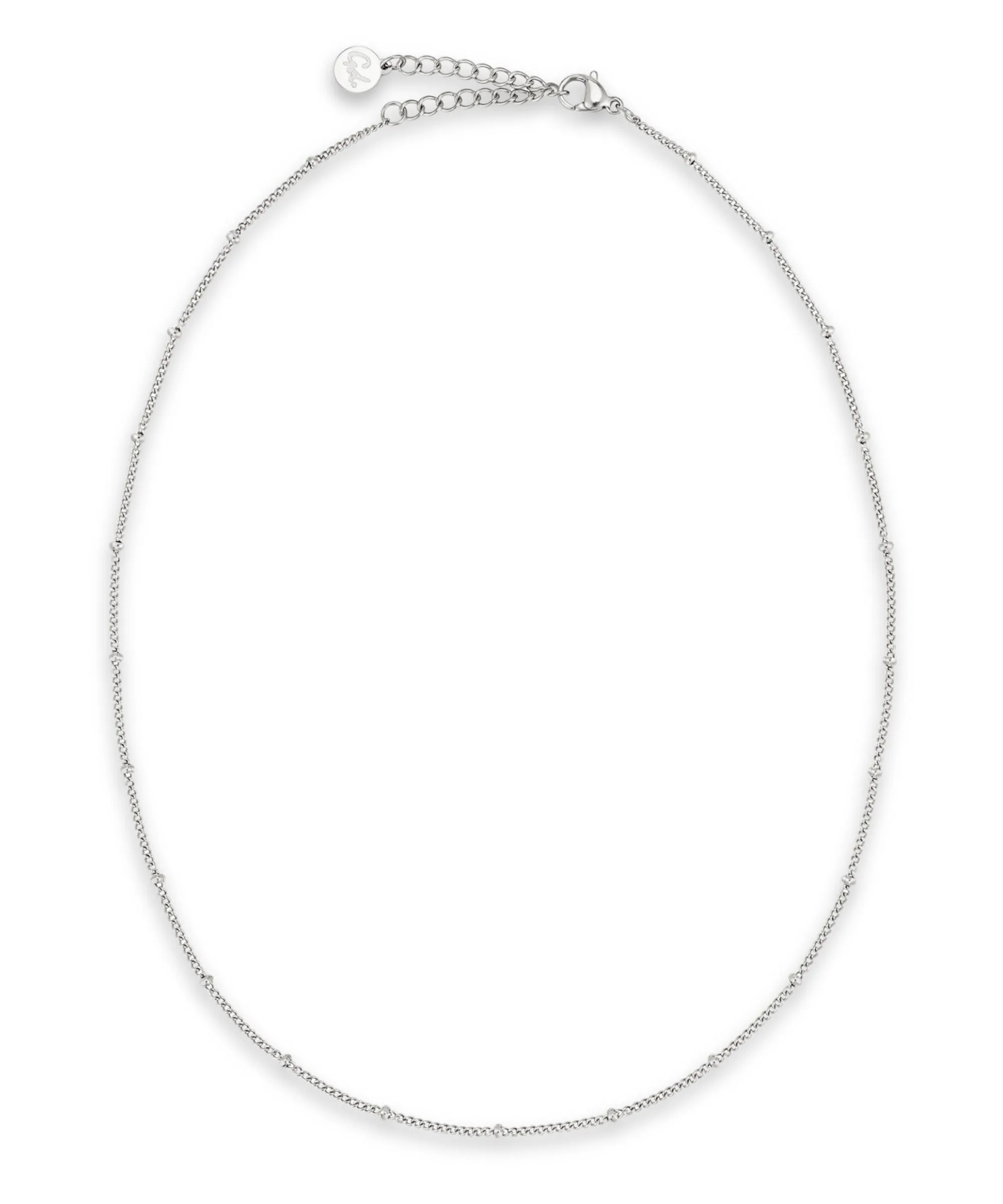 GD GOOD.designs Collana Donna a Sfere in Acciaio Inossidabile, Argento, 40-45 cm - immagine 1
