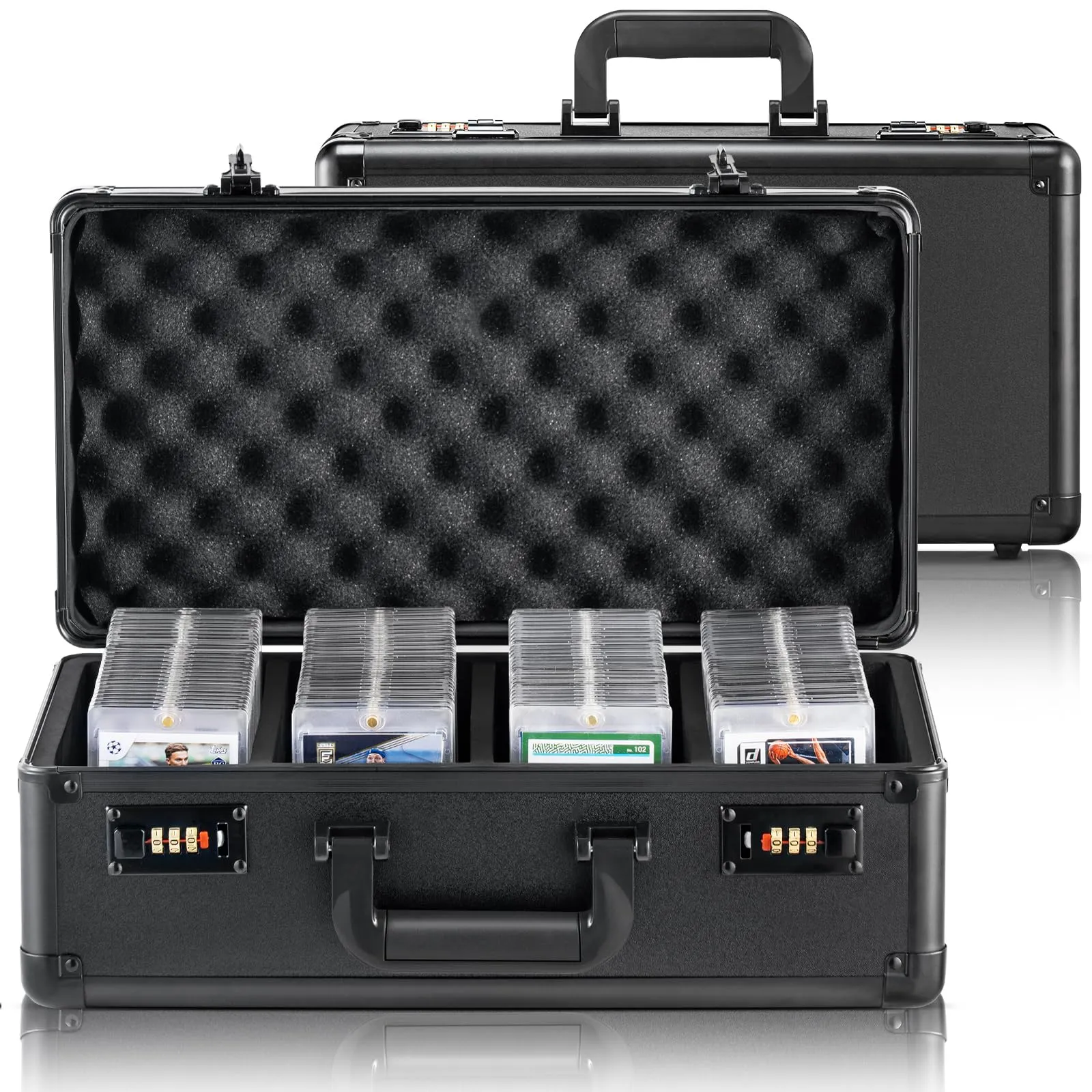 VEVOR Scatola Porta Carte Classificate con Chiusura Codificata, 4 Fessure, per 108 Carte PSA, 76 BGS e 388 Top Loader - immagine 1