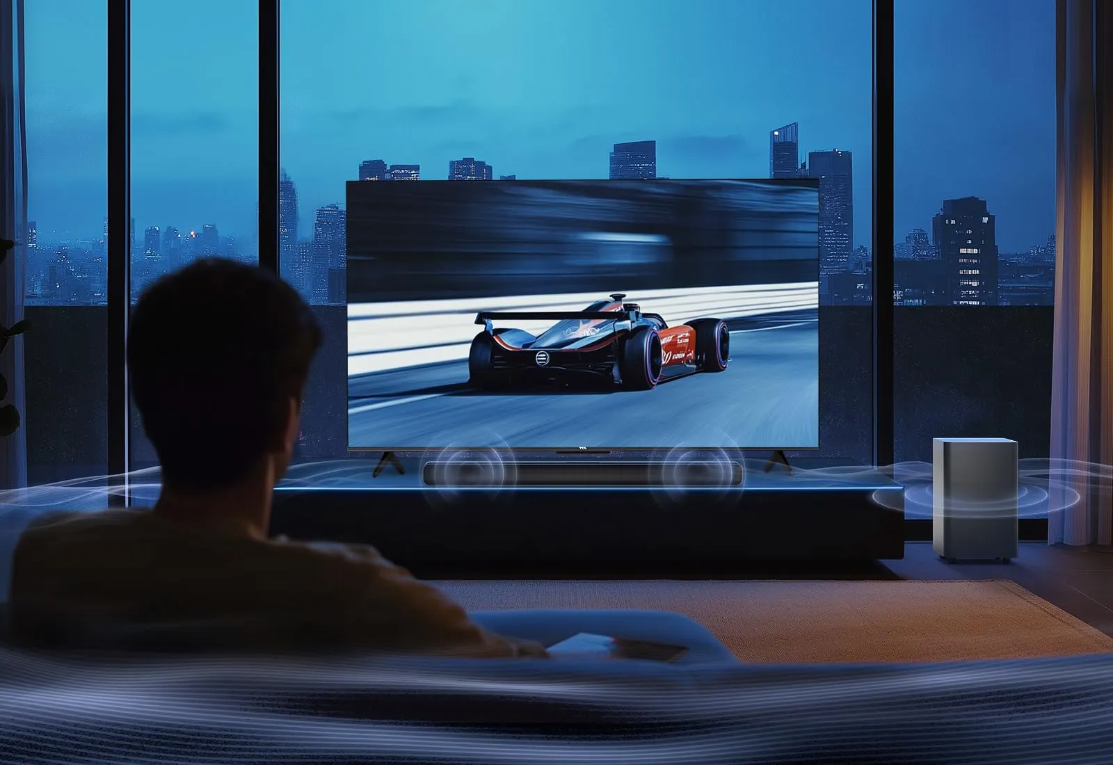 TCL S55HE Soundbar 2.1, 220W, Dolby Atmos, DTS Virtual:X, Wireless Subwoofer, Bluetooth 5.3, HDMI eARC - immagine 12