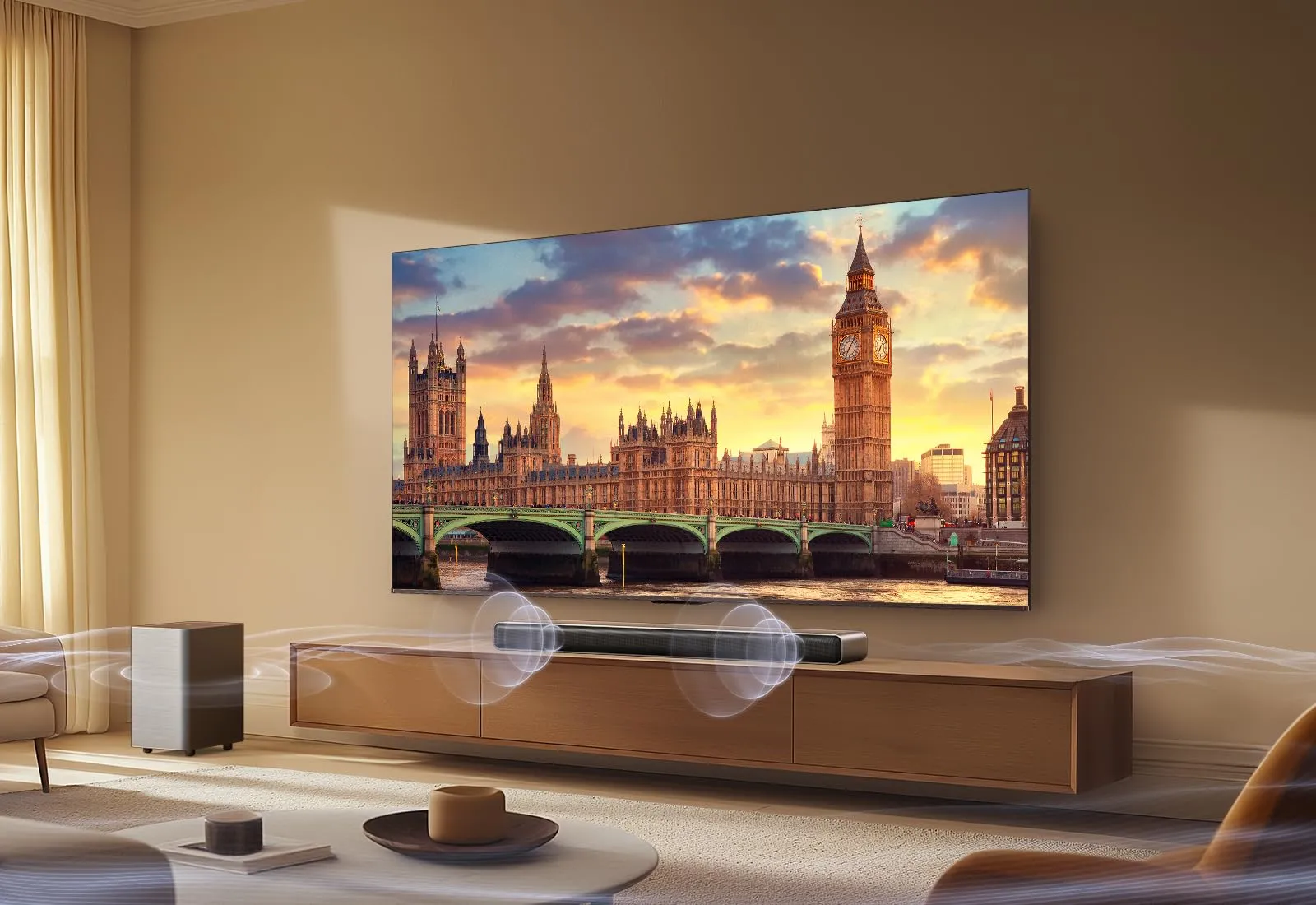 TCL S55HE Soundbar 2.1, 220W, Dolby Atmos, DTS Virtual:X, Wireless Subwoofer, Bluetooth 5.3, HDMI eARC - immagine 14