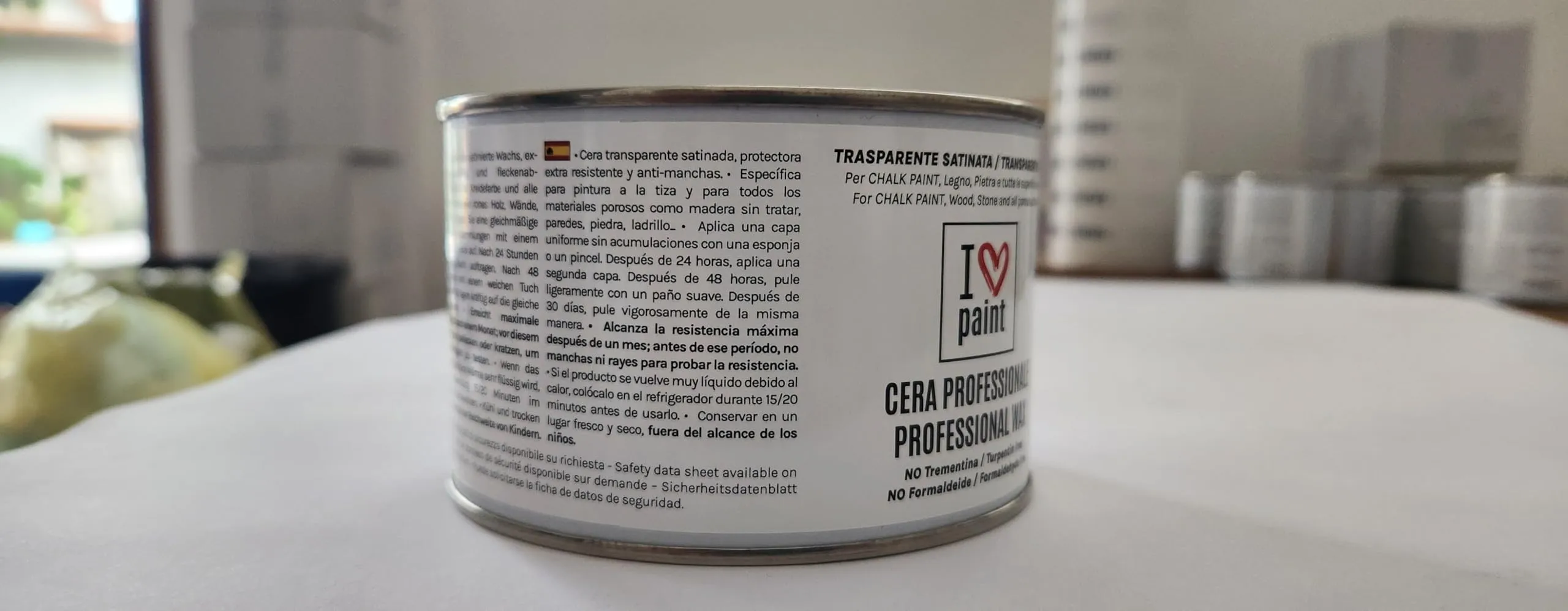 I LOVE paint Cera Trasparente per Chalk Paint e Legno 375ml - immagine 10