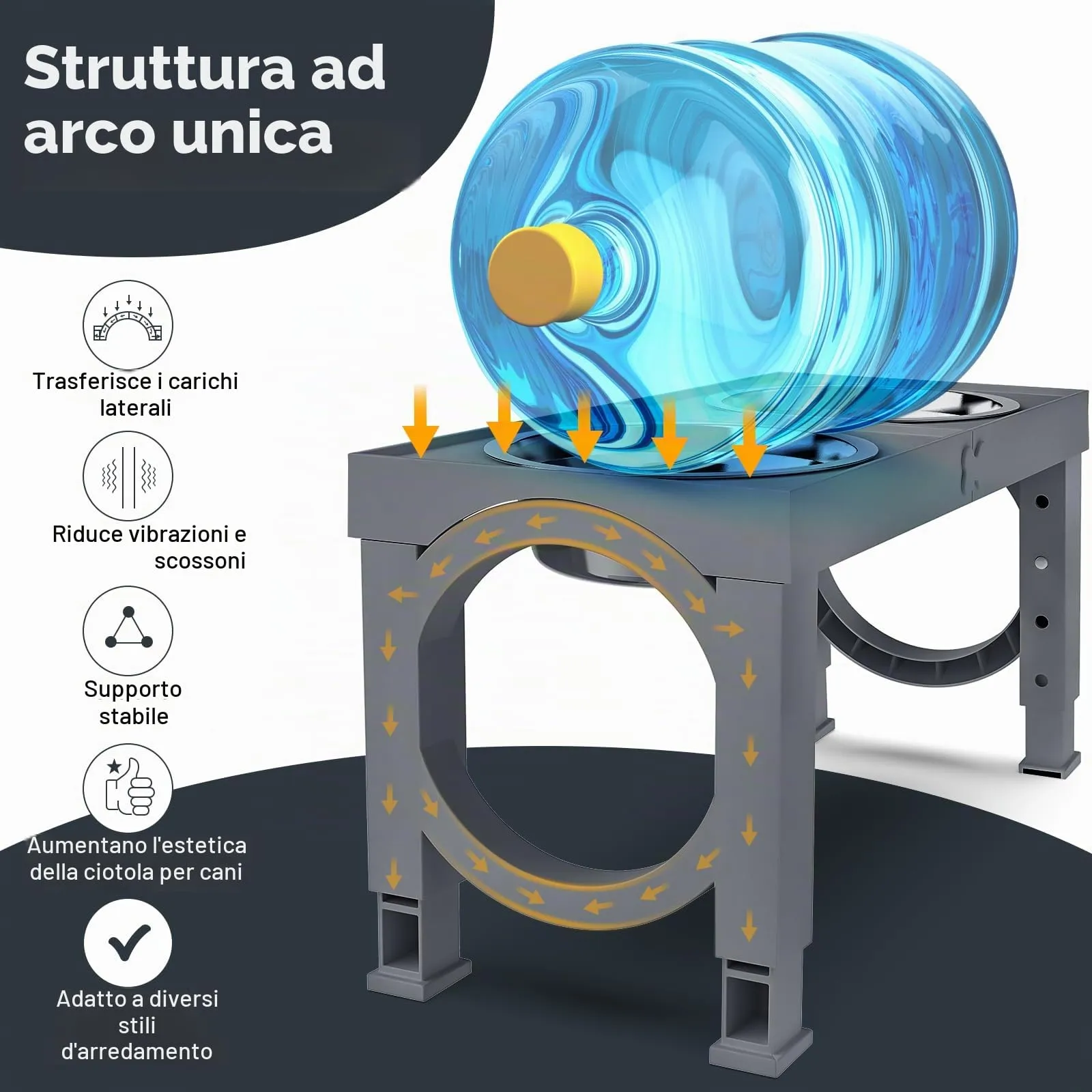 X XBEN Ciotole Rialzate per Cani, 5 Altezze Regolabili, 2 Ciotole in Acciaio Inox da 1200 ML, Pieghevole e Antiscivolo - immagine 3