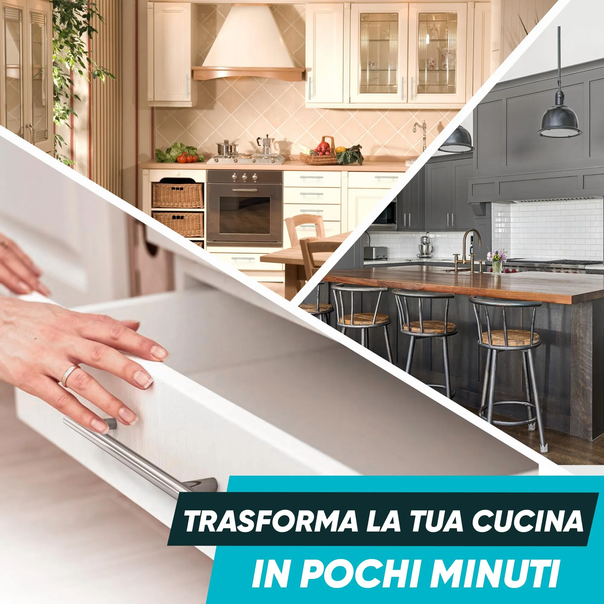 BAILROP Maniglie per Mobili da Cucina in Acciaio Inox Argento, 15 Pezzi - immagine 4
