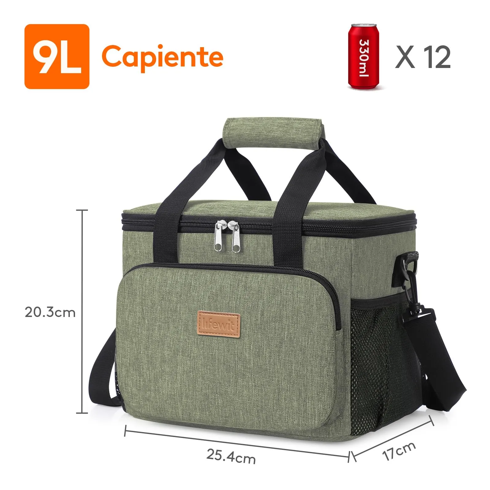Lifewit Borsa Termica Porta Pranzo 9L - immagine 4