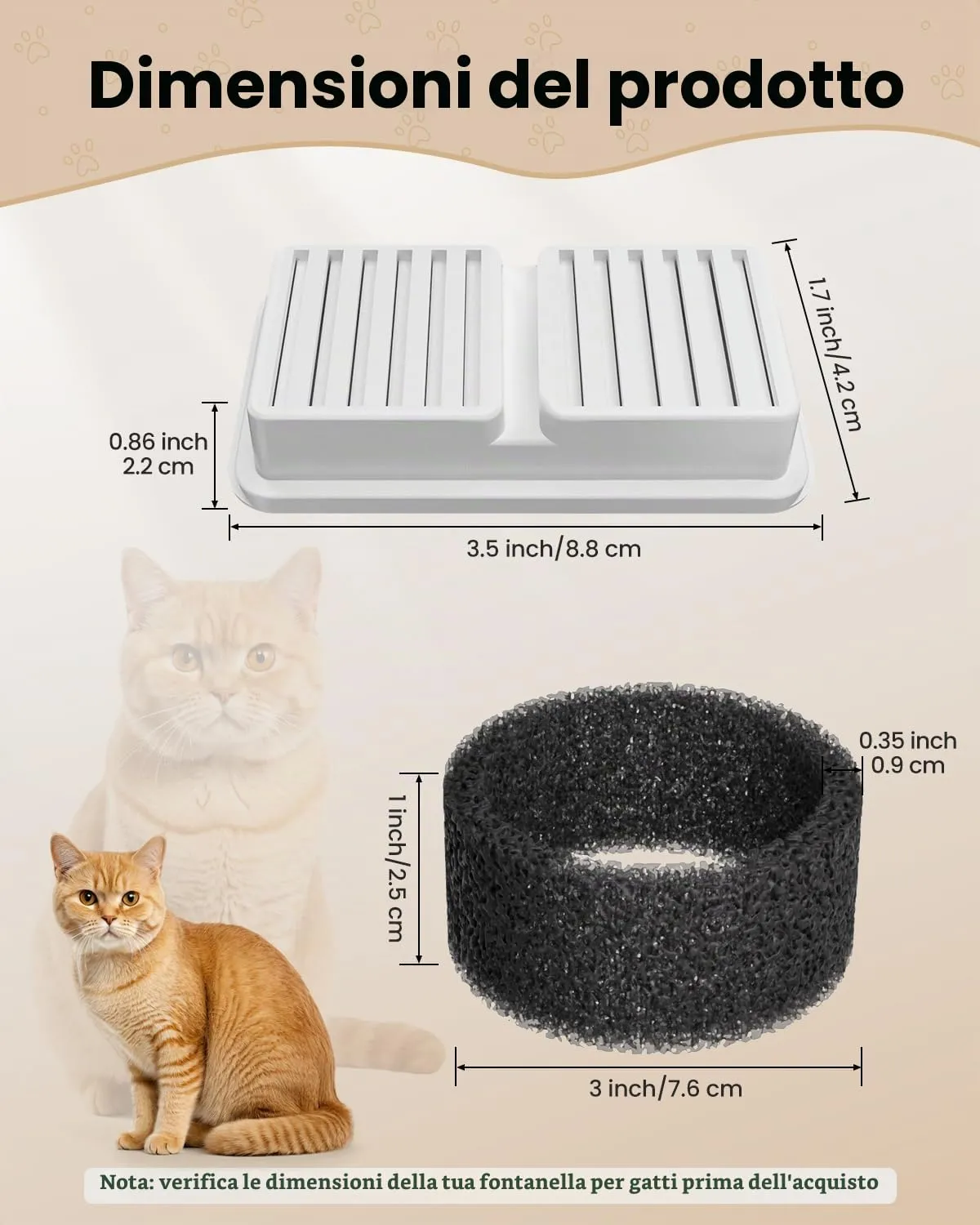 PawPoll Filtri Fontana Gatto, 6 Filtri e 6 Spugne - immagine 4