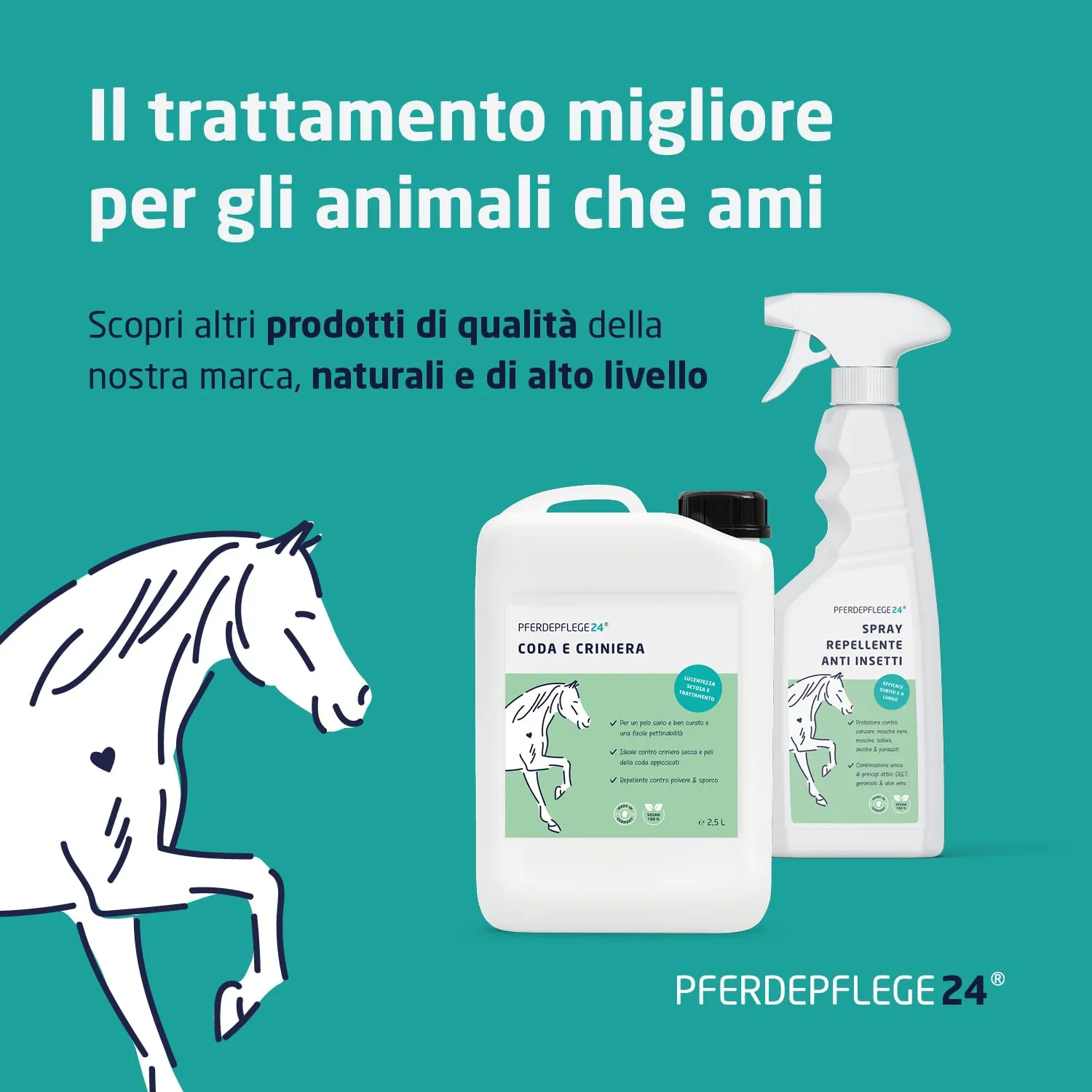 PFERDEPFLEGE24 Gel per Cavalli Repellente per Insetti 500ml per Aree sensibili - immagine 6